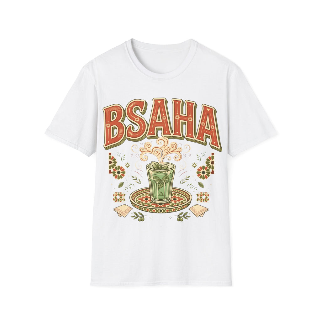 Bsaha Tea Vintage Graphic T‑Shirt — Moroccan Mint Tea Design