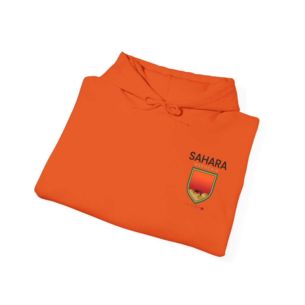 Sahara Marocain Hoodie — Desert Crest Graphic Pullover - LUMÏA