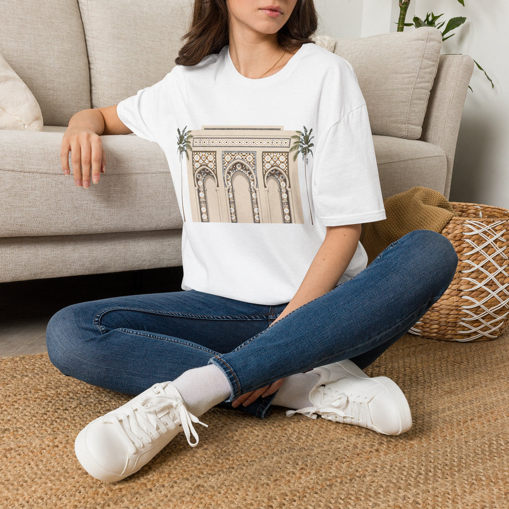 Moroccan Archway T-Shirt — Palm & Mosaic Graphic Tee