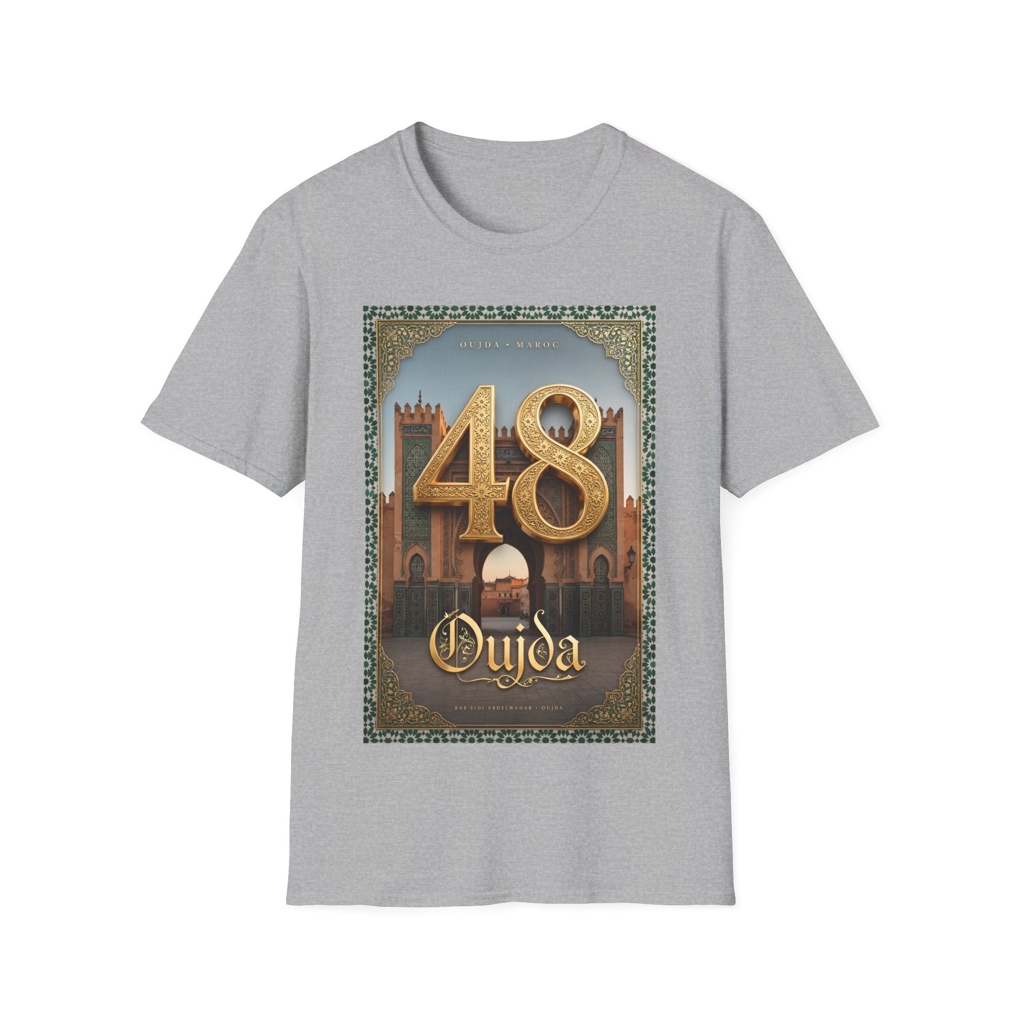 48 Oujda Souvenir T-Shirt — Vintage Moroccan Cityscape Tee