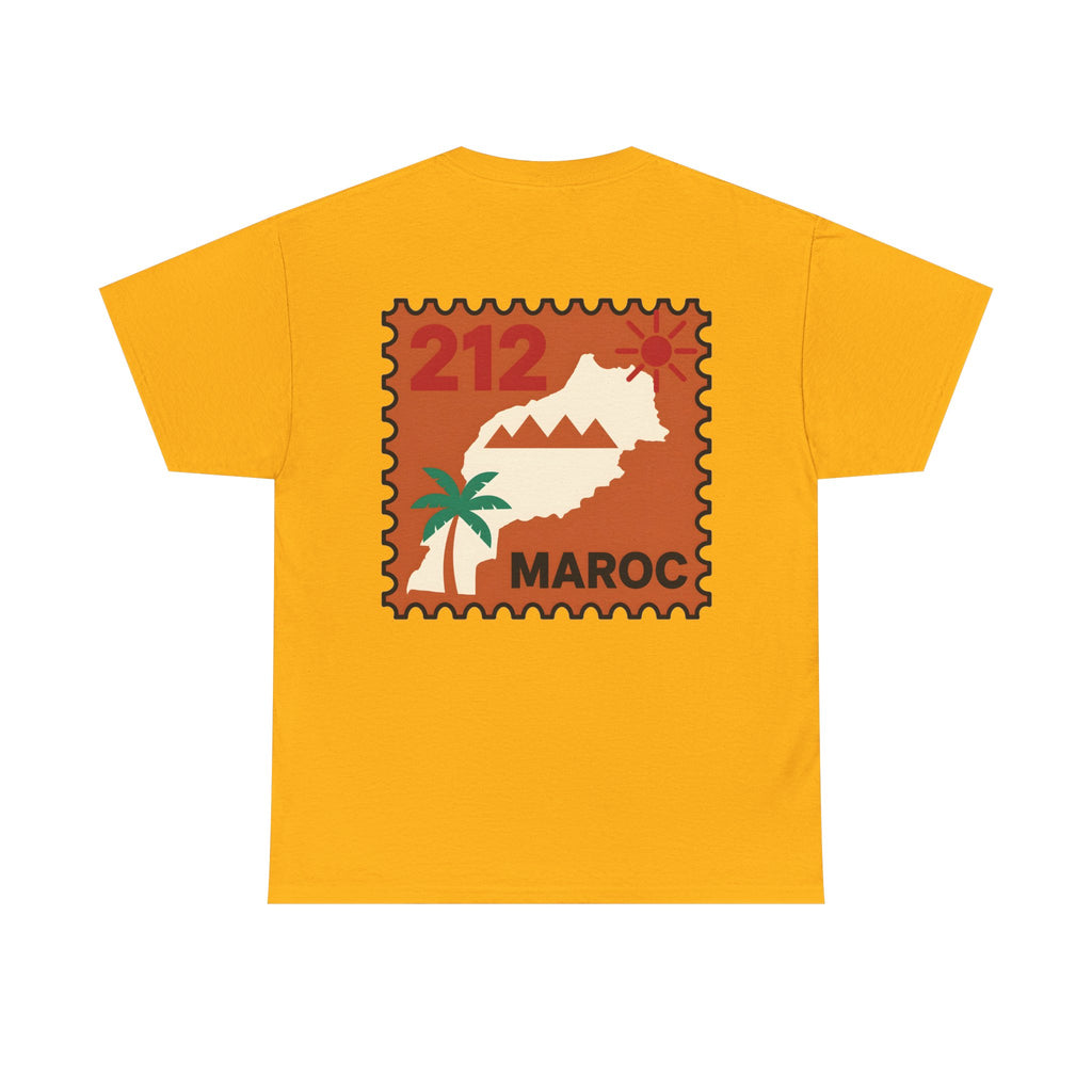 T-shirt Timbre Maroc 212 — Style voyage vintage