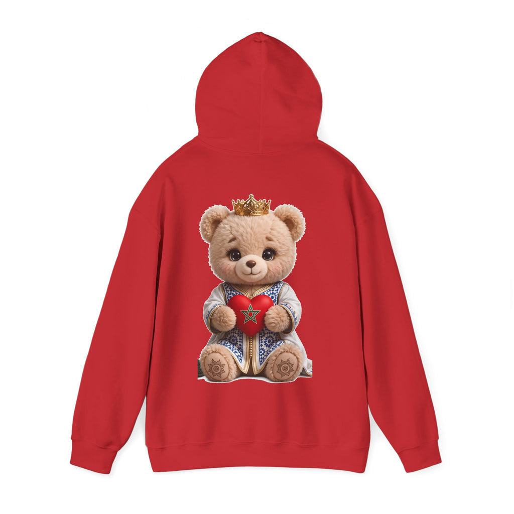 Teddy Bear Hoodie — Cute Crowned Bear Holding Heart Pullover - LUMÏA
