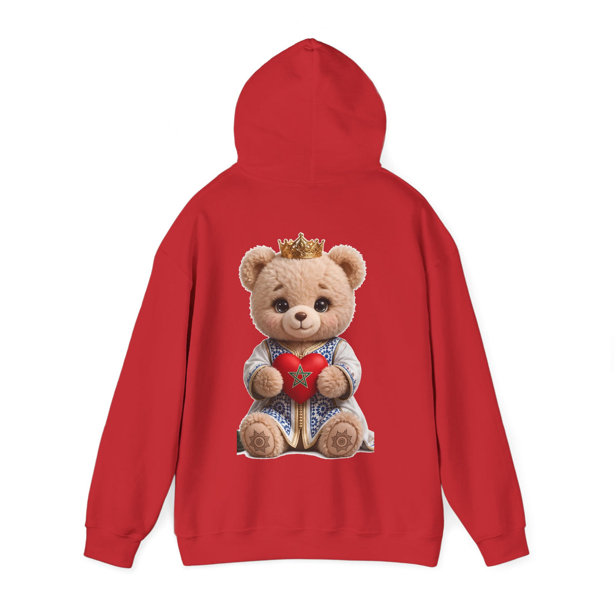 Teddy Bear Hoodie — Cute Crowned Bear Holding Heart Pullover - LUMÏA