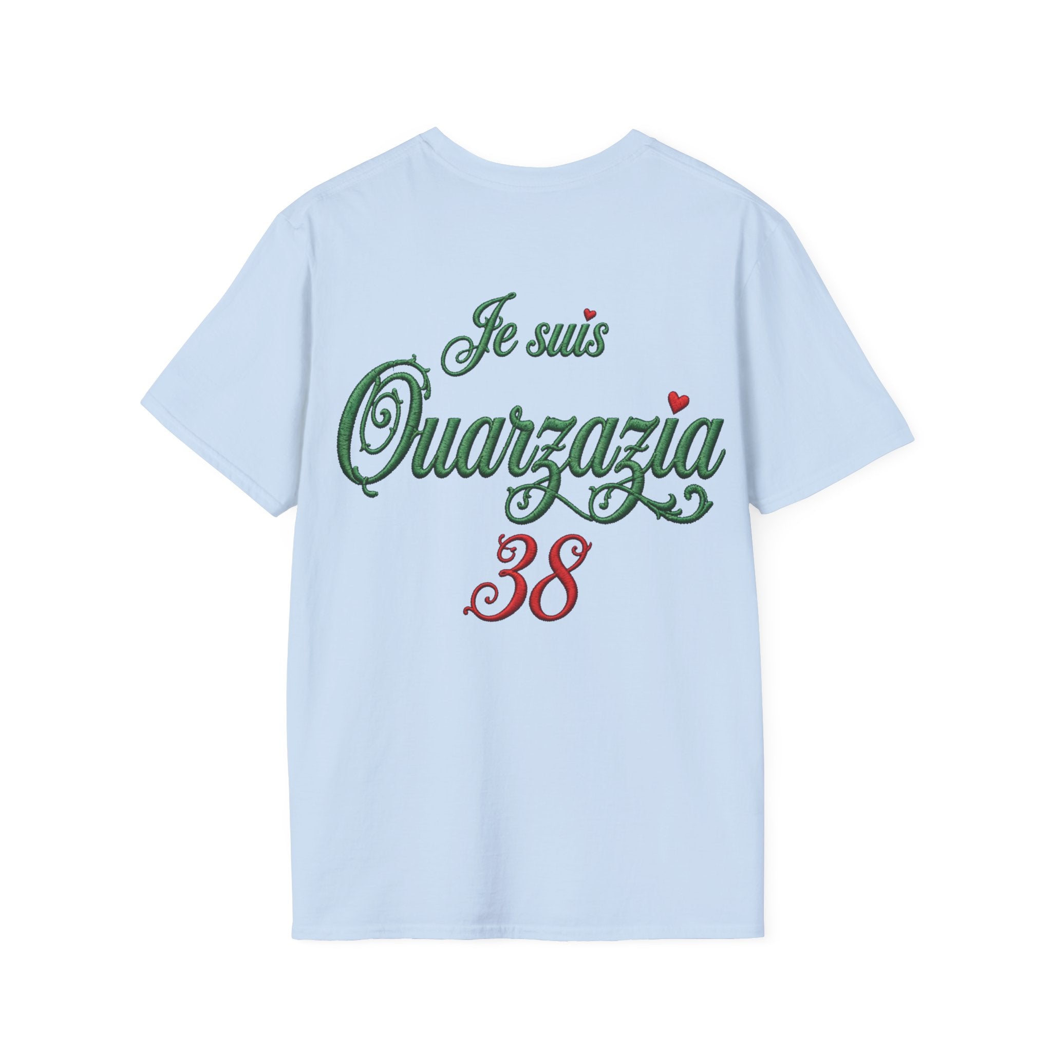 T-Shirt — Je suis Ouazzazia 38 Minimalist Chest Logo - LUMÏA