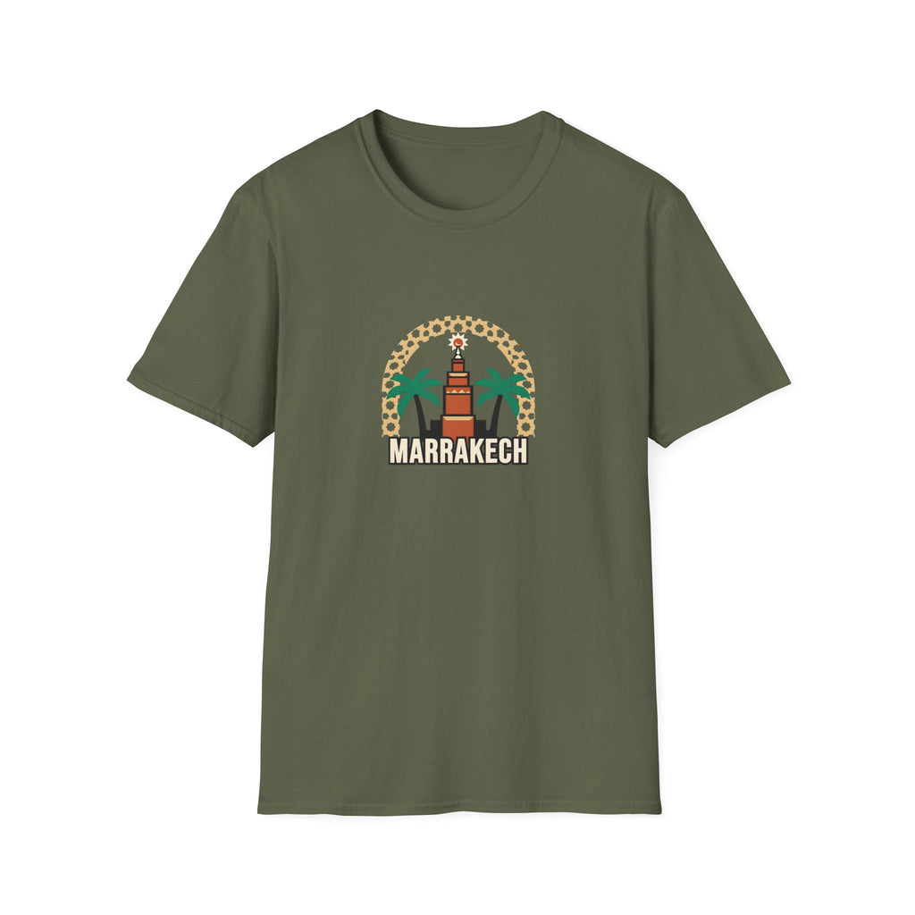 T-shirt Marrakech Palmiers — Souvenir de voyage au Maroc