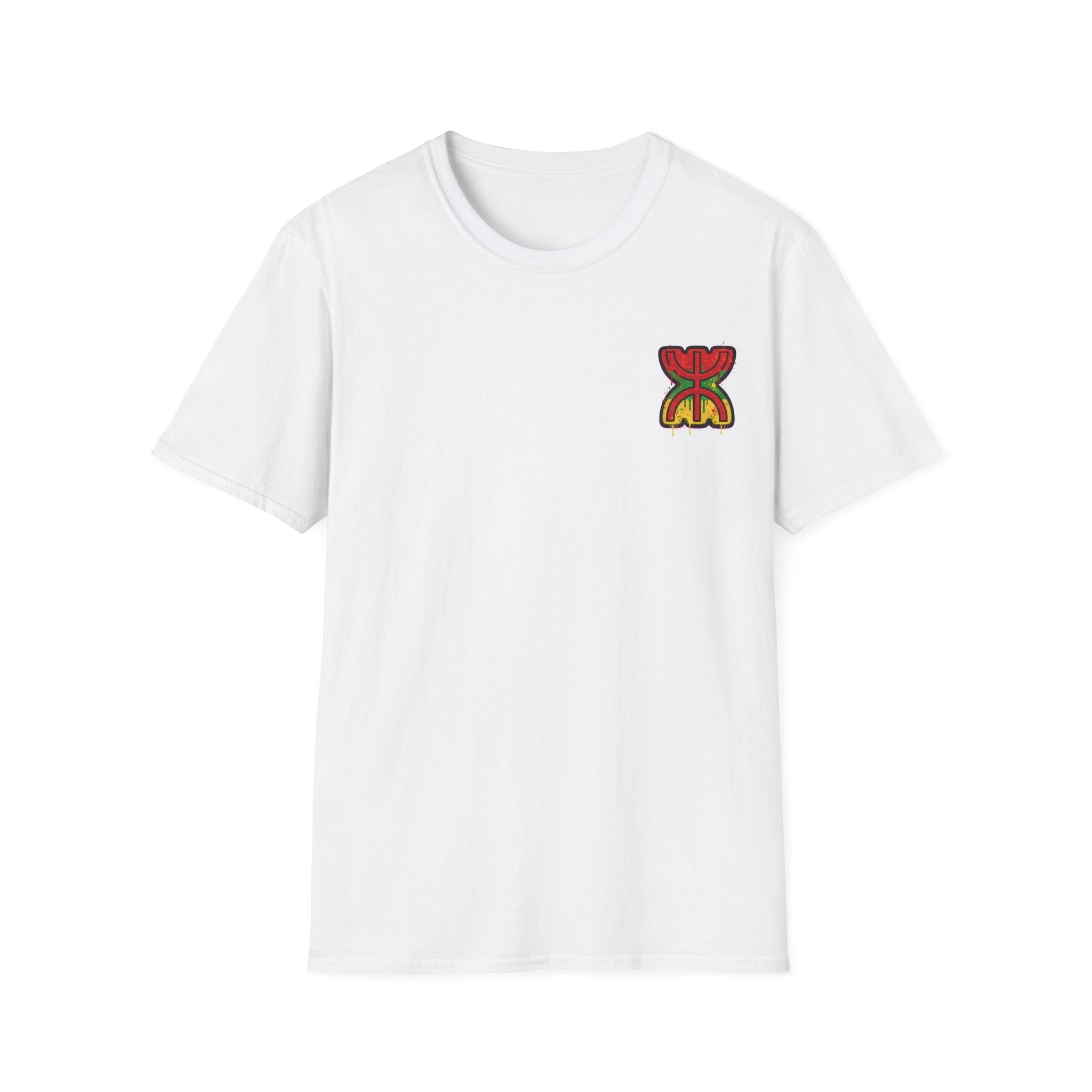 T-Shirt — Small Colorful Tribal Flower Chest Logo - LUMÏA