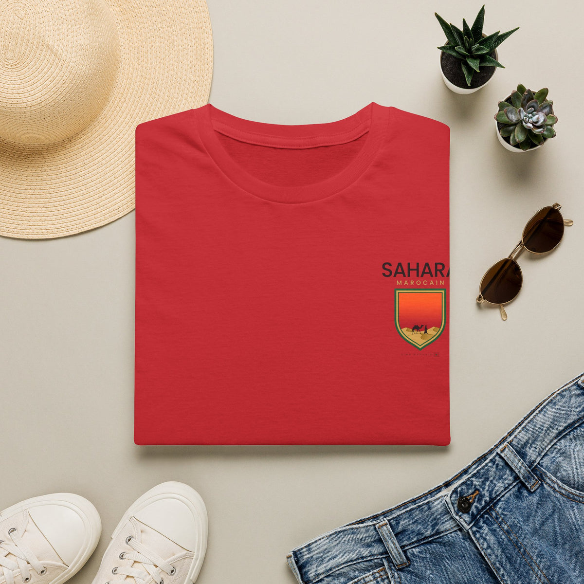 Sahara Sunset T-Shirt — Desert Shield Graphic Tee - LUMÏA
