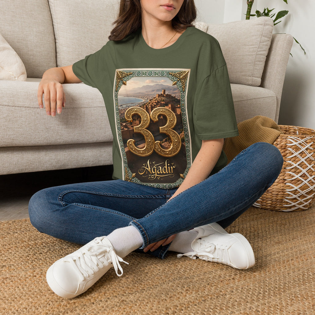 Moroccan Agadir 33 Vintage Poster T-Shirt