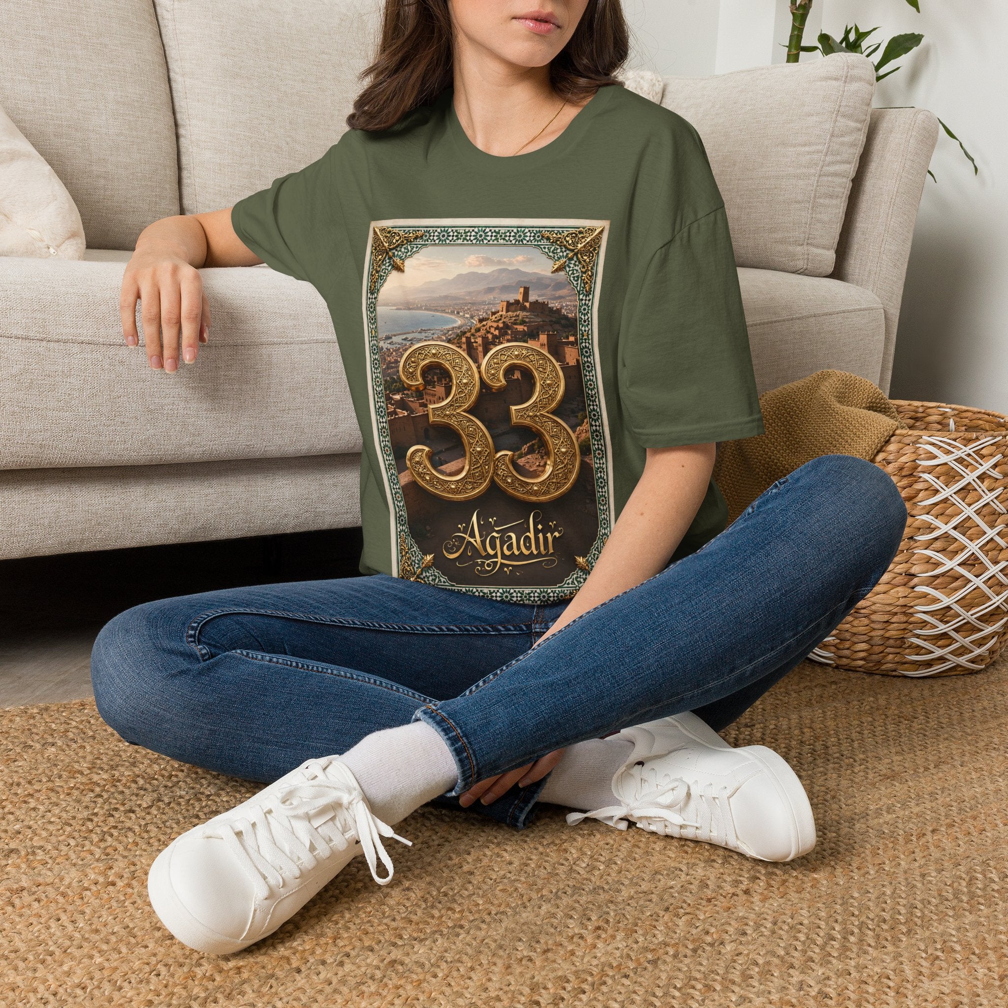 Moroccan Agadir 33 Vintage Poster T-Shirt