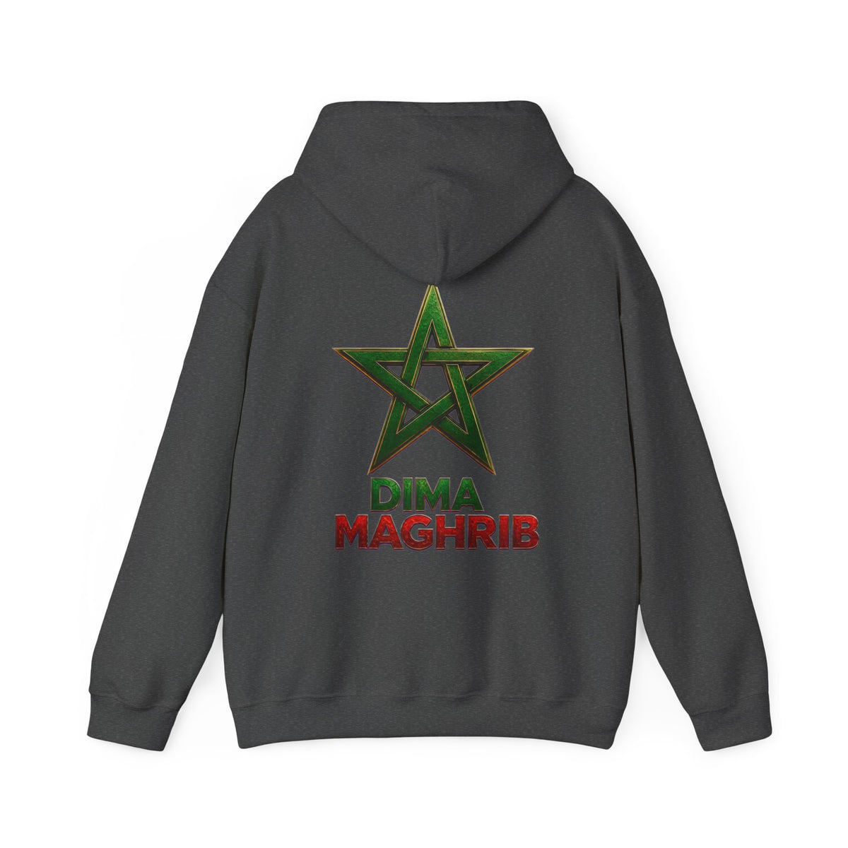 Dima Maghrib Star Hoodie – Moroccan Pride Graphic Pullover - LUMÏA