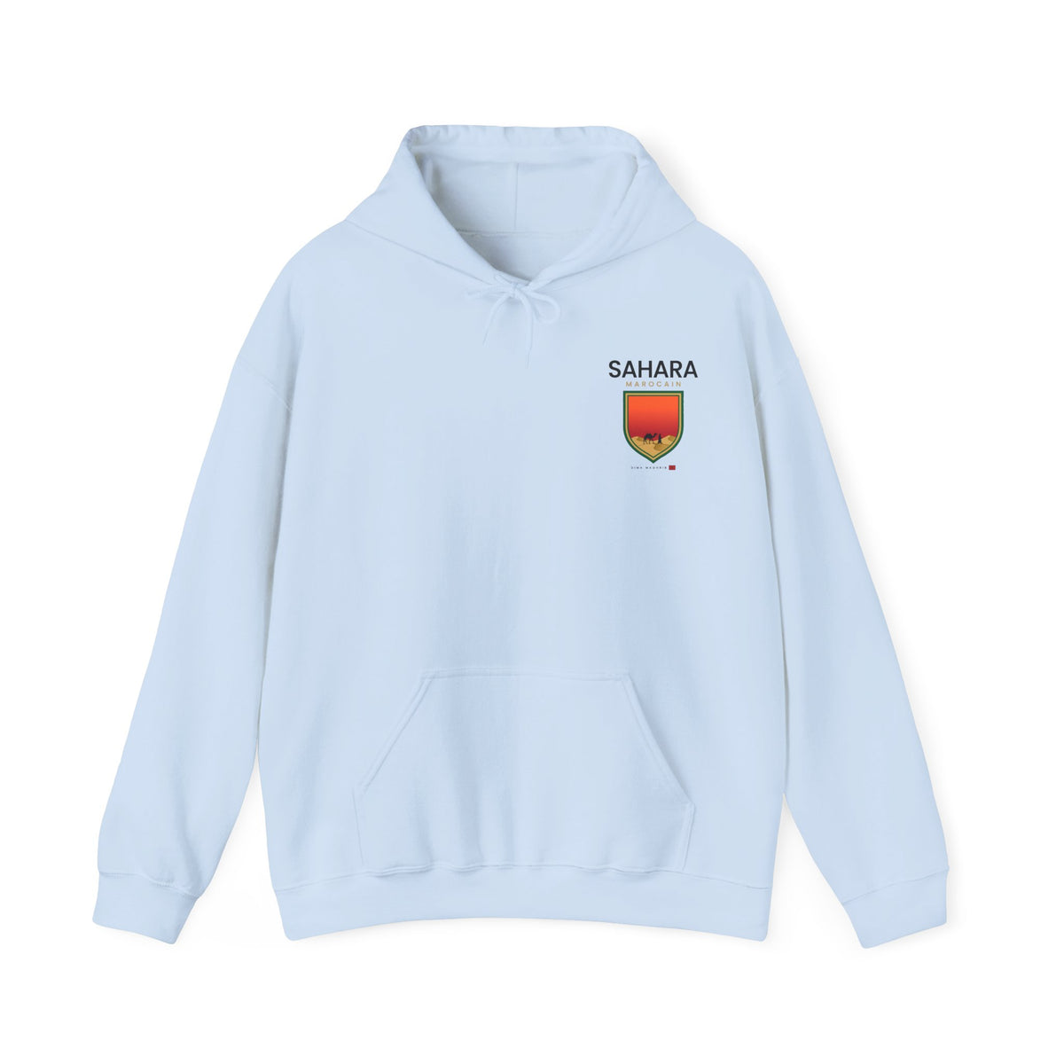 Sahara Marocain Hoodie — Desert Crest Graphic Pullover - LUMÏA