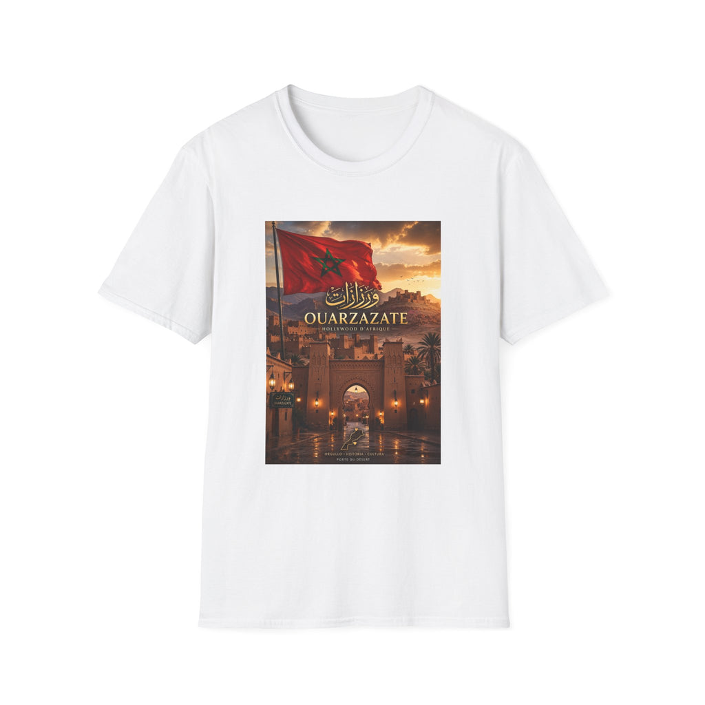 Ouarzazate Morocco Flag T-Shirt — Scenic Sunset Moroccan Cityscape Tee