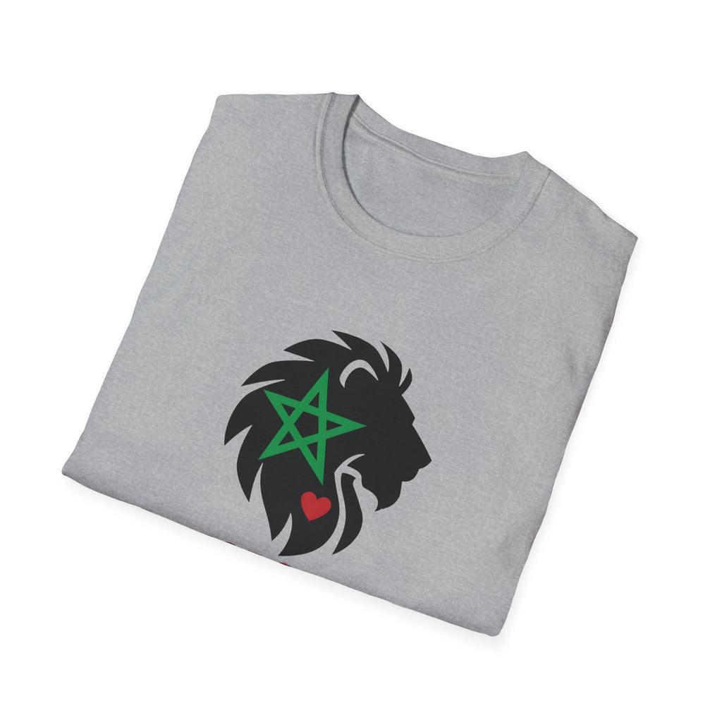 T-shirt Lion du Maroc – Étoile verte et cœur rouge - LUMÏA