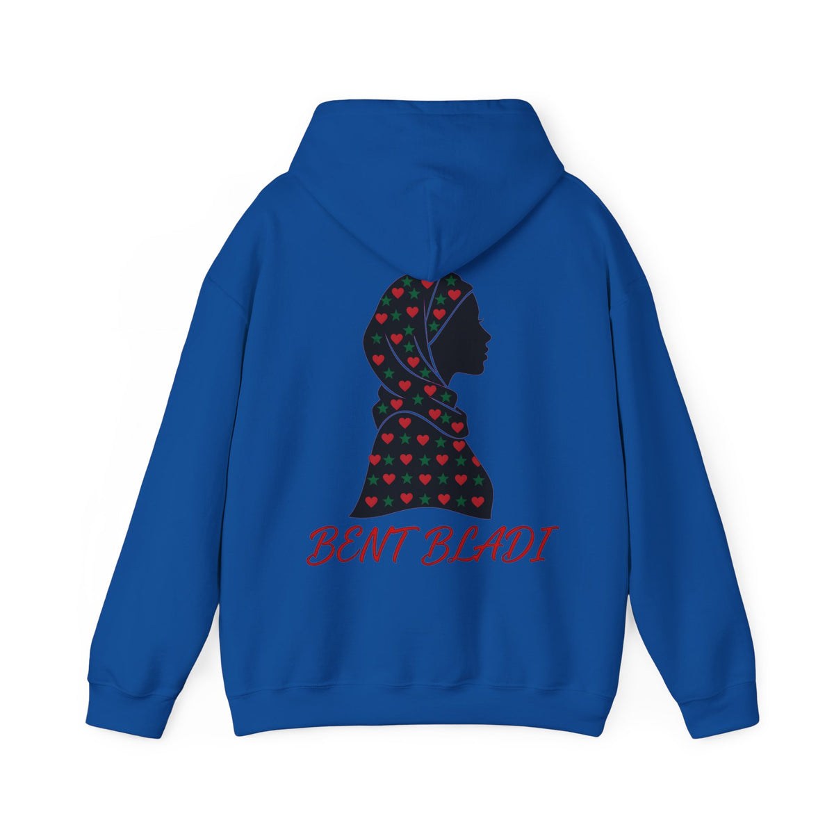Sweat à capuche Bent Bladi – Silhouette féminine au foulard à cœurs - LUMÏA