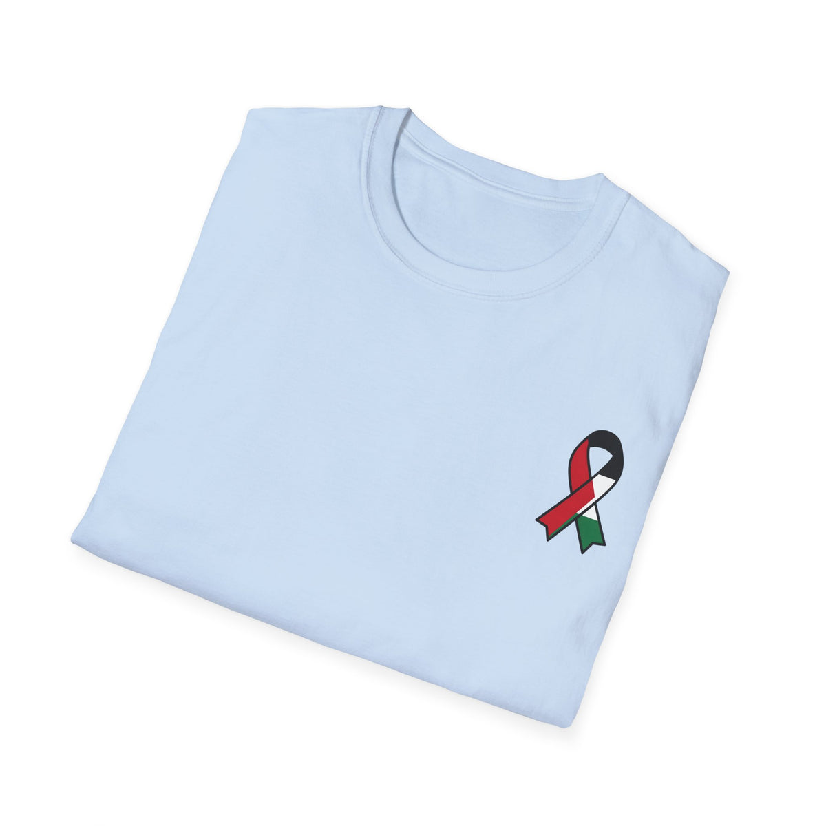 T-shirt Ruban de solidarité, rouge noir et vert - LUMÏA
