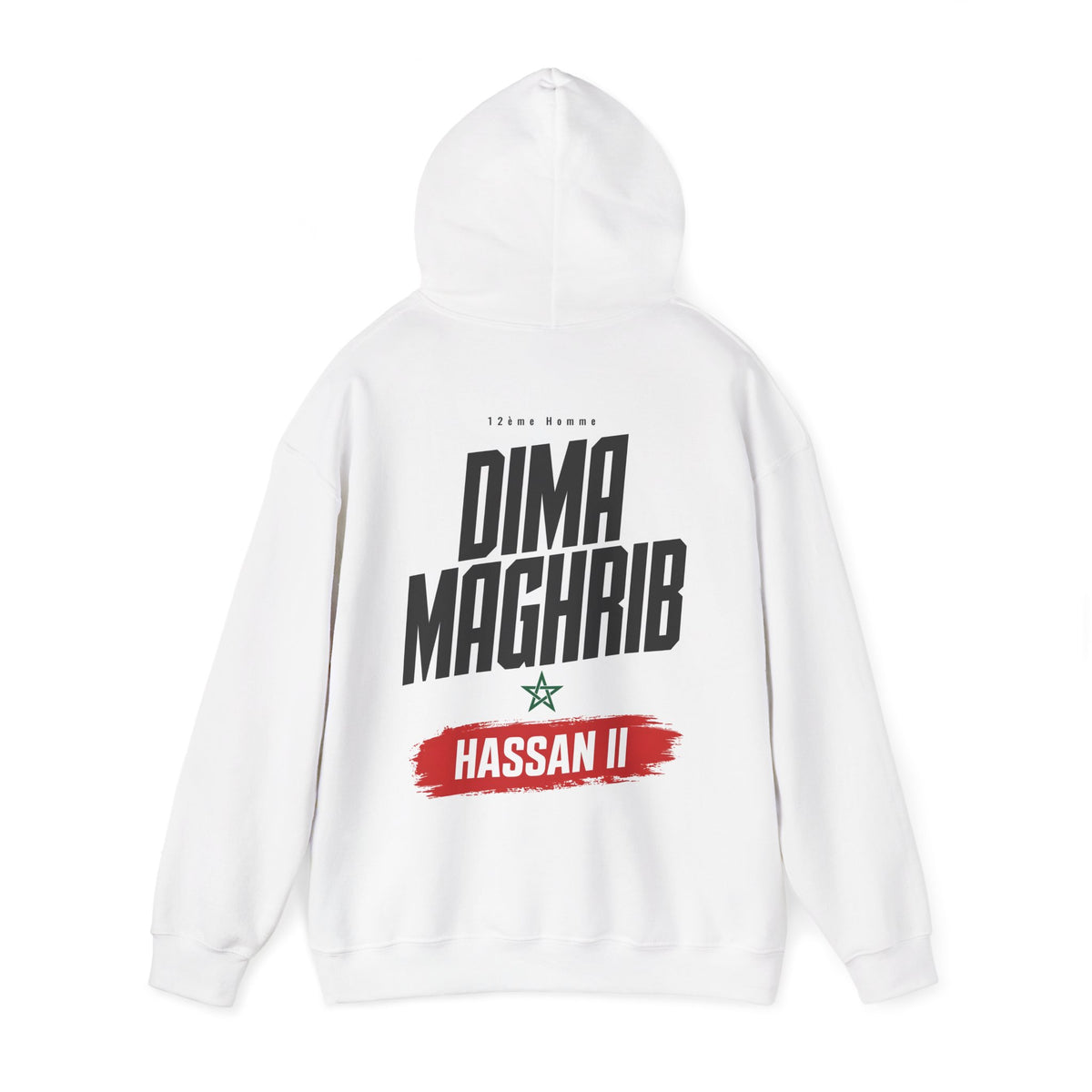 Dima Maghrib Hoodie — Hassan II Morocco Graphic Pullover - LUMÏA