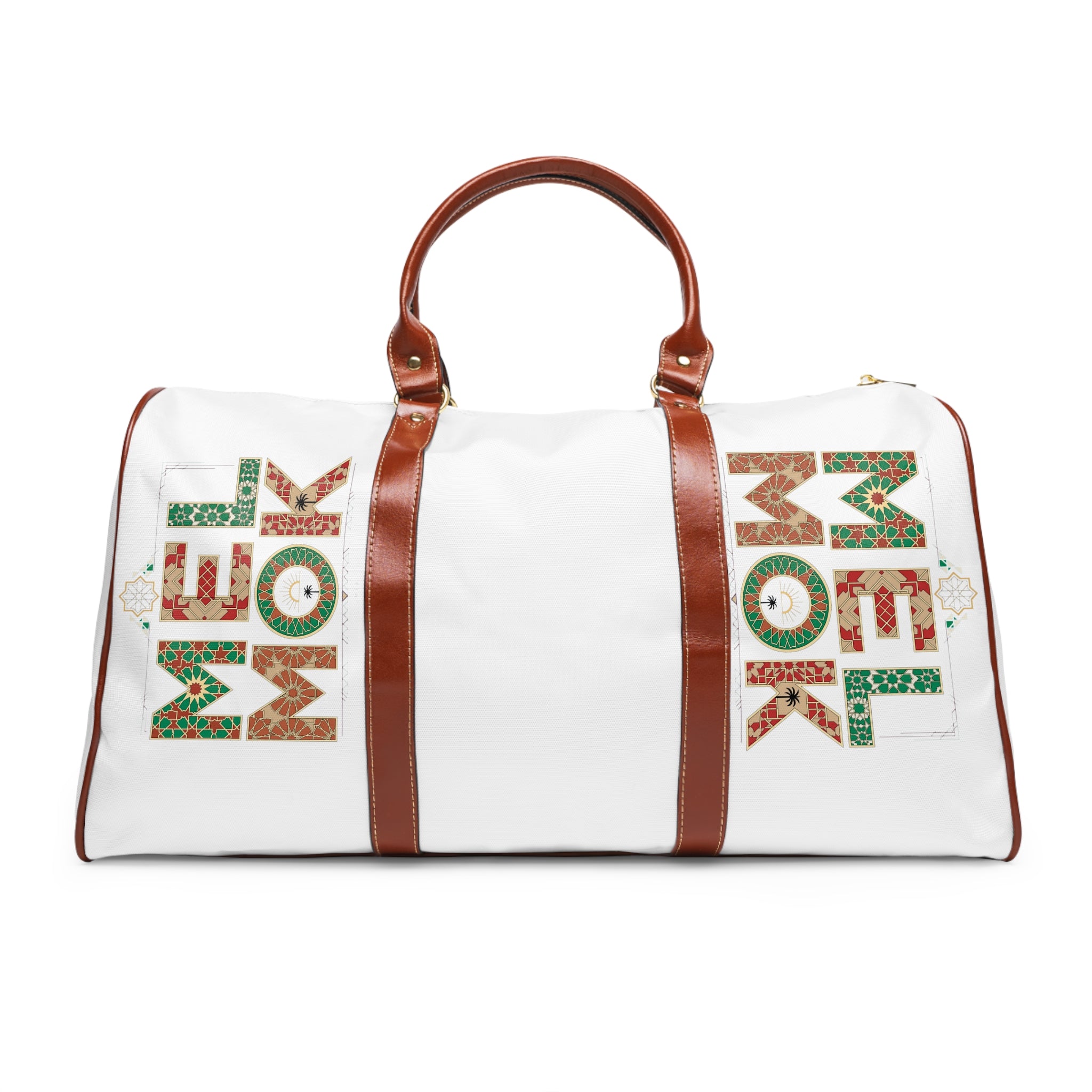 Waterproof Travel Bag - Floral 'Mei Mok' Pattern Duffle for Holiday Getaways