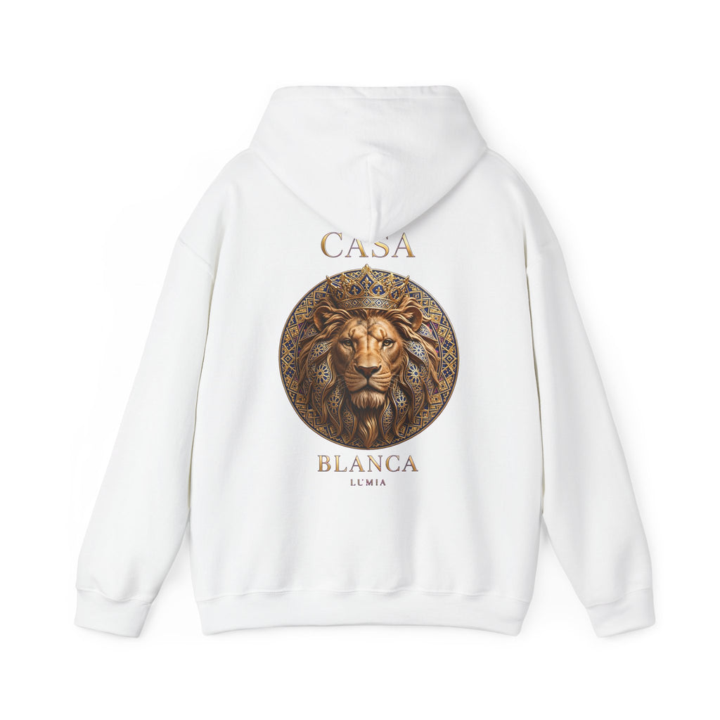 Sweat à capuche fabriqué au Maroc, lion Casa Blanca - LUMÏA