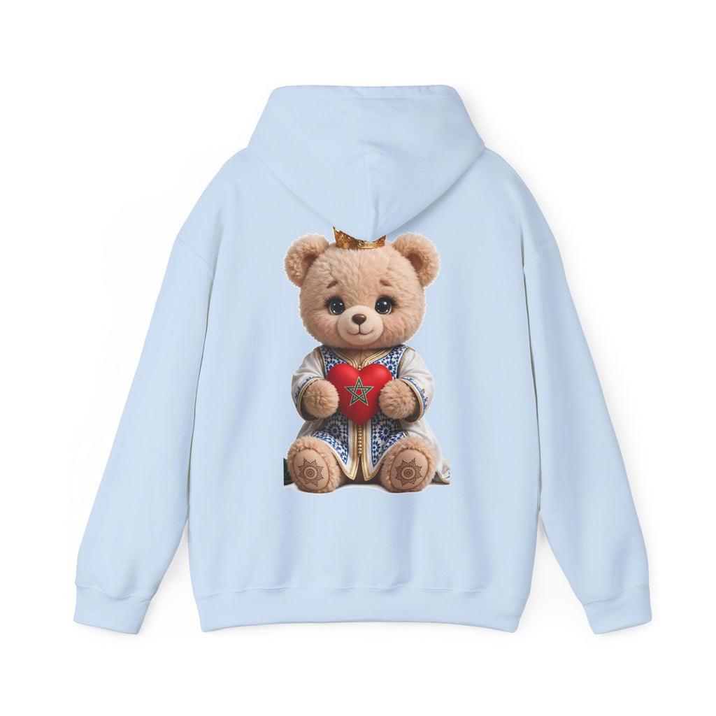 Teddy Bear Hoodie — Cute Crowned Bear Holding Heart Pullover - LUMÏA