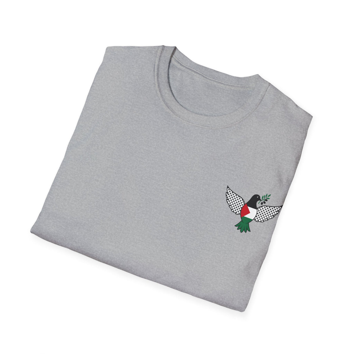 T-shirt Colombe Palestine, rameau d’olivier - LUMÏA