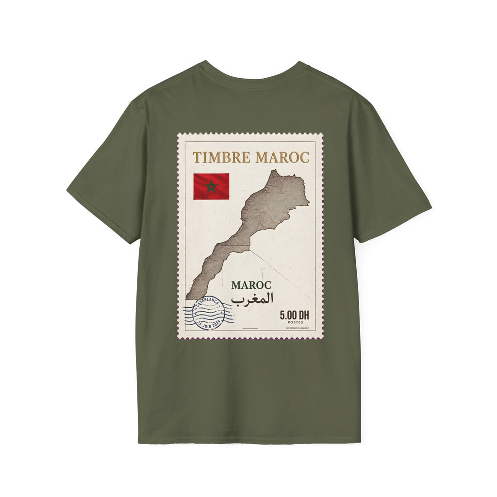 T-shirt Timbre Maroc — Carte du Maroc vintage