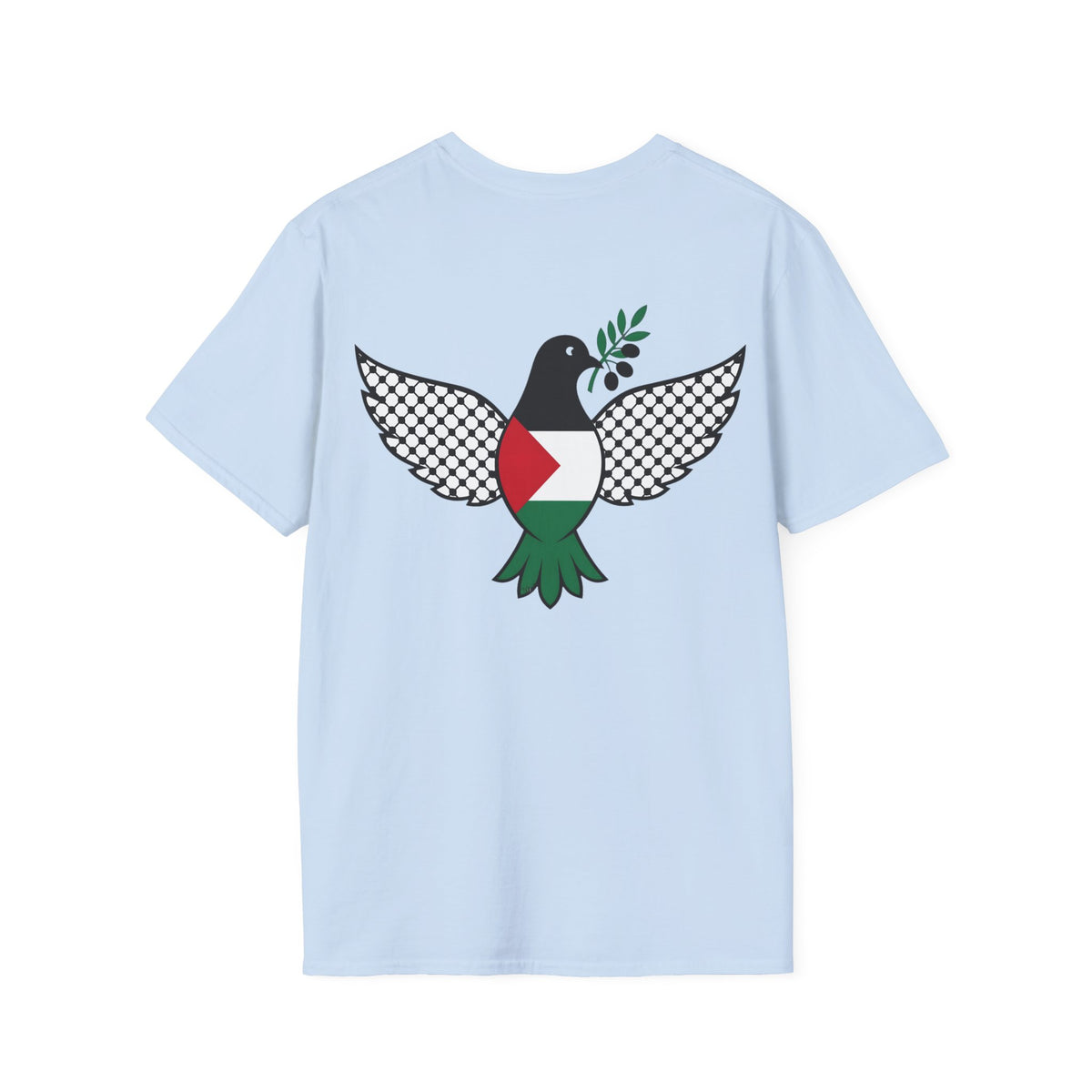 T-shirt Colombe Palestine, rameau d’olivier - LUMÏA