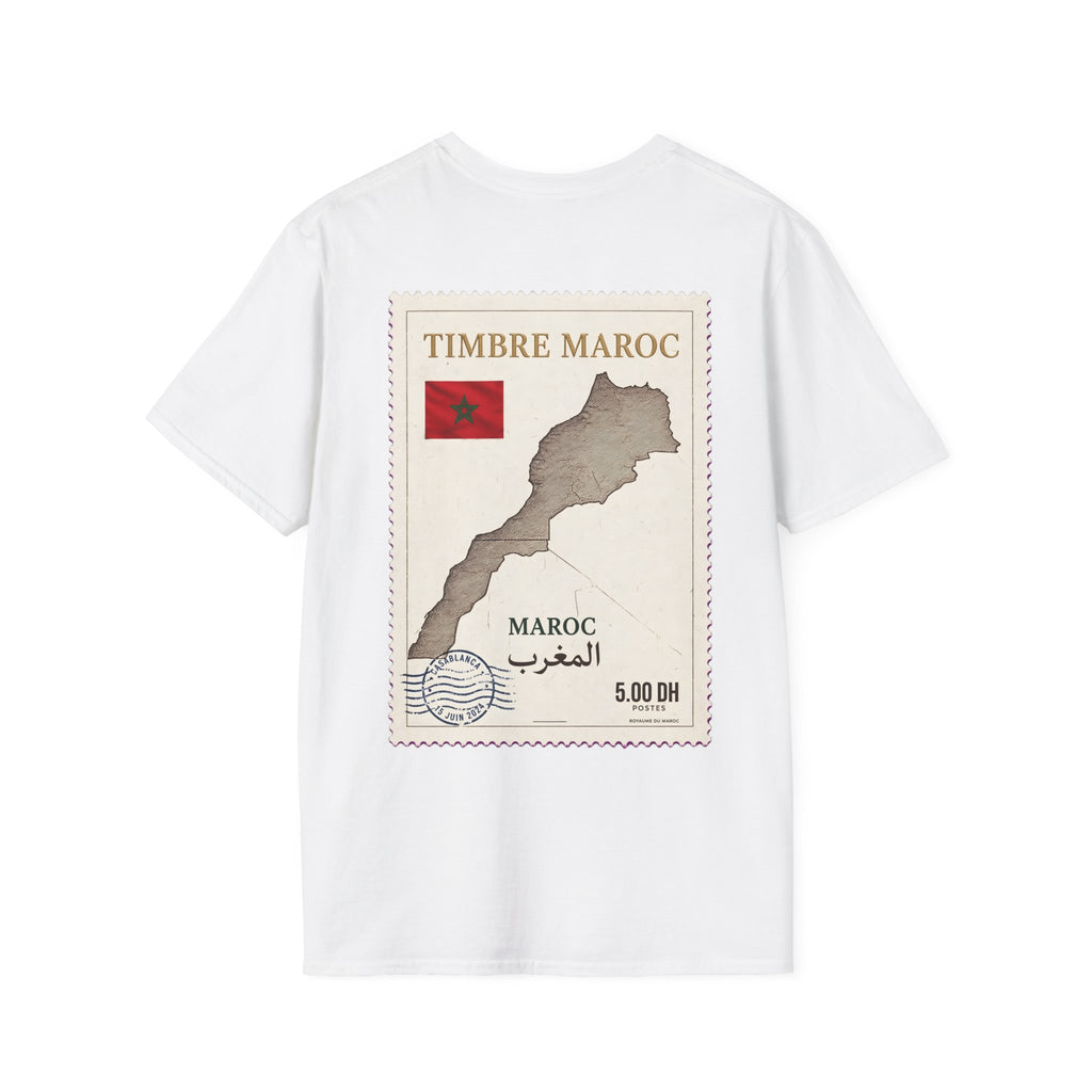 T-shirt Timbre Maroc — Carte du Maroc vintage