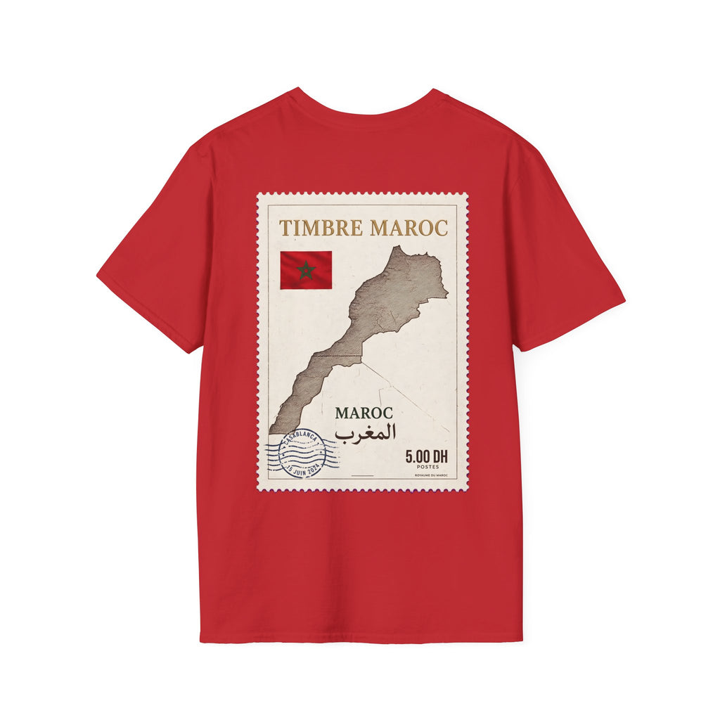 T-shirt Timbre Maroc — Carte du Maroc vintage