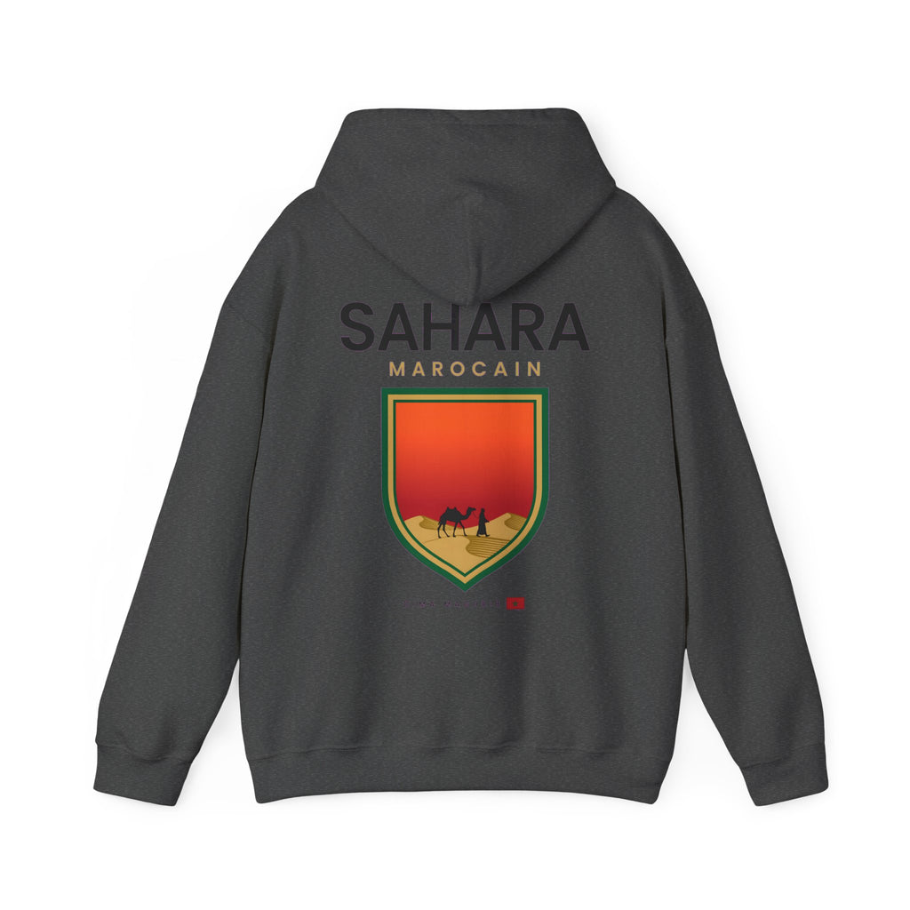 Sahara Marocain Hoodie — Desert Crest Graphic Pullover - LUMÏA