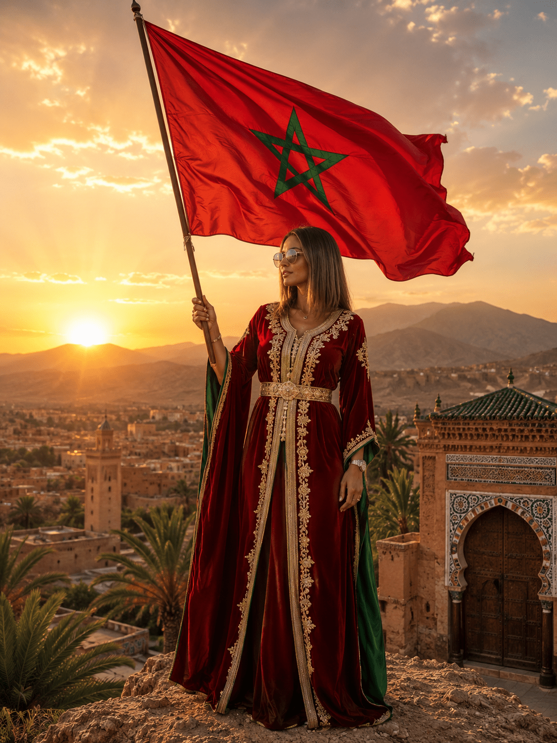 Portrait de Femme Marocaine en Caftan — Art IA LUMÏA - LUMÏA