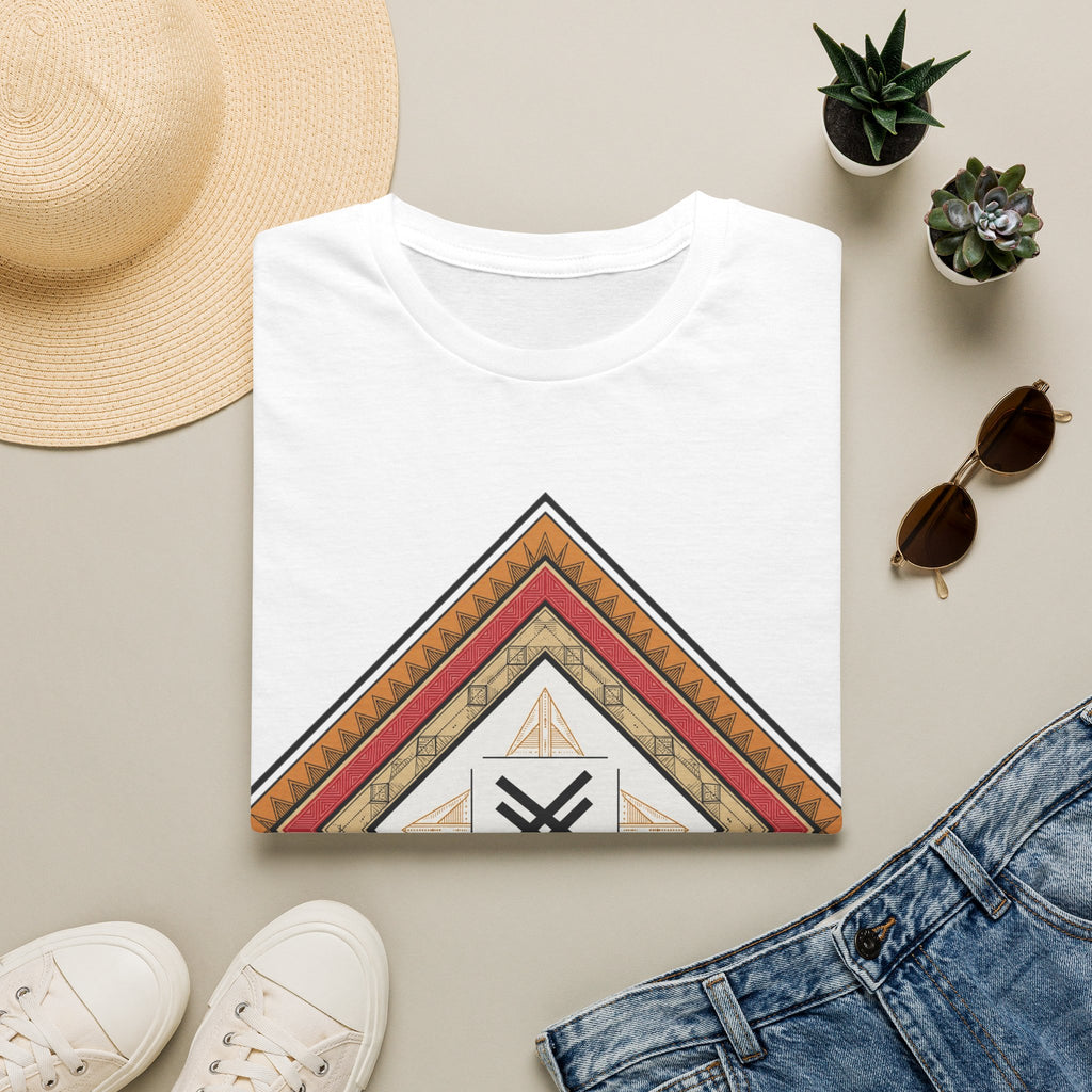 Boho Geometric Diamond Tee — Southwestern Tribal Graphic T-Shirt