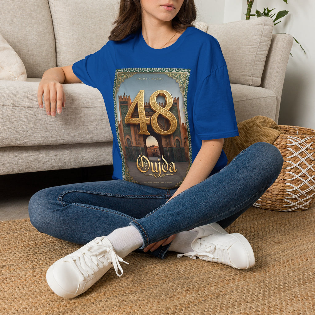 48 Oujda Souvenir T-Shirt — Vintage Moroccan Cityscape Tee
