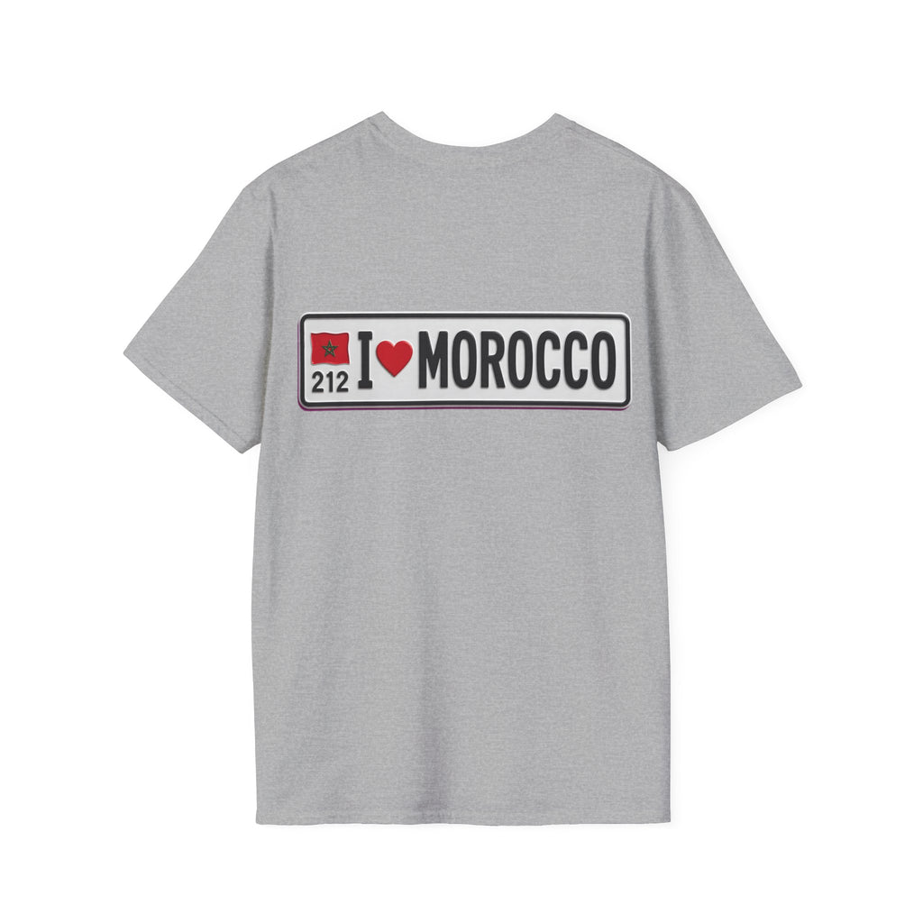 Morocco 212 License Plate T-Shirt — Minimal Vintage Auto Tee