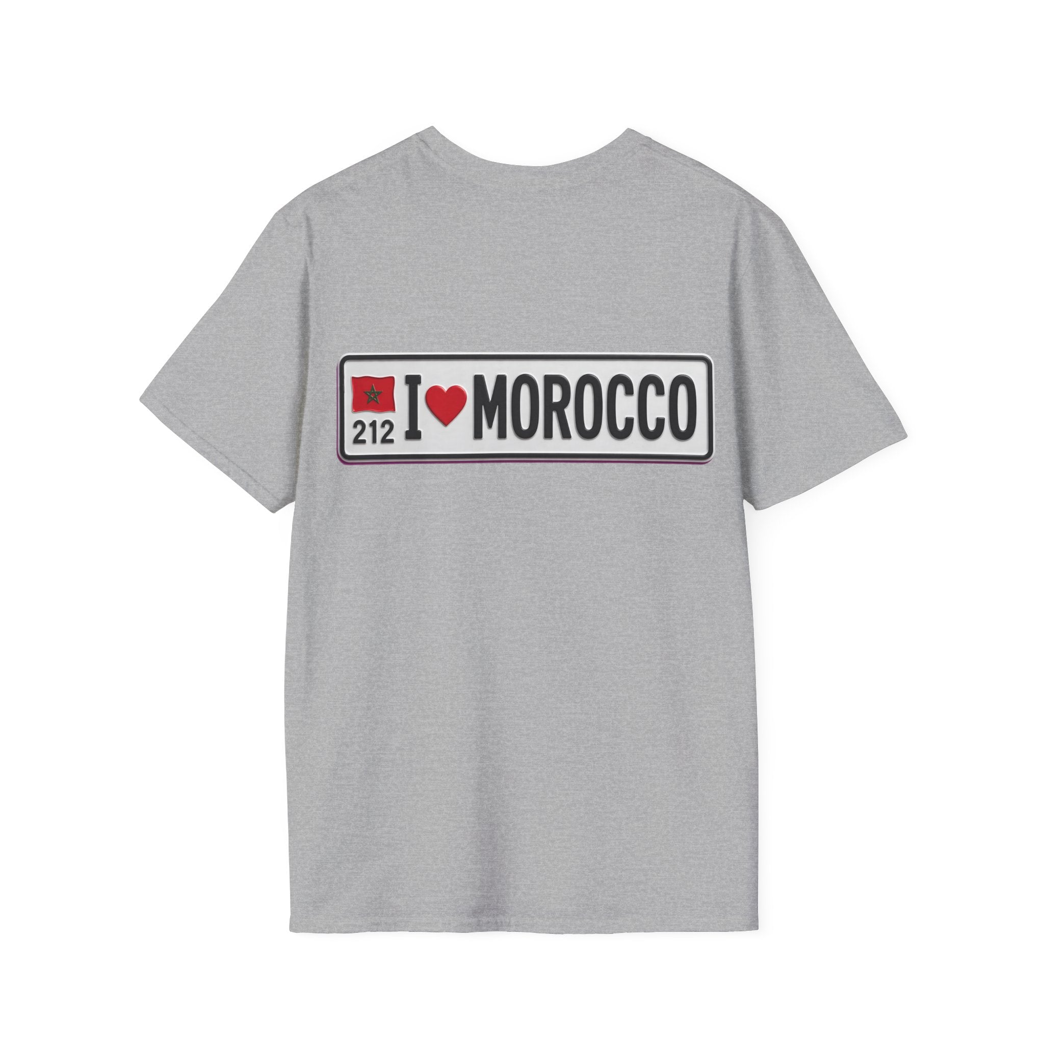 Morocco 212 License Plate T-Shirt — Minimal Vintage Auto Tee
