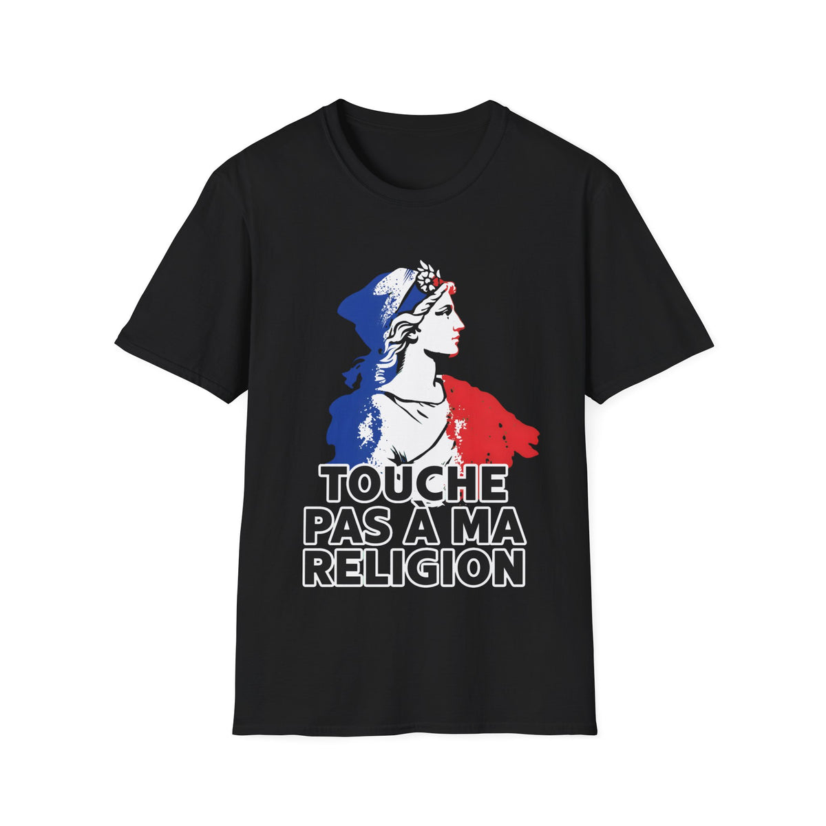 T-shirt graphique — Marianne française « Touche pas à ma religion » - LUMÏA