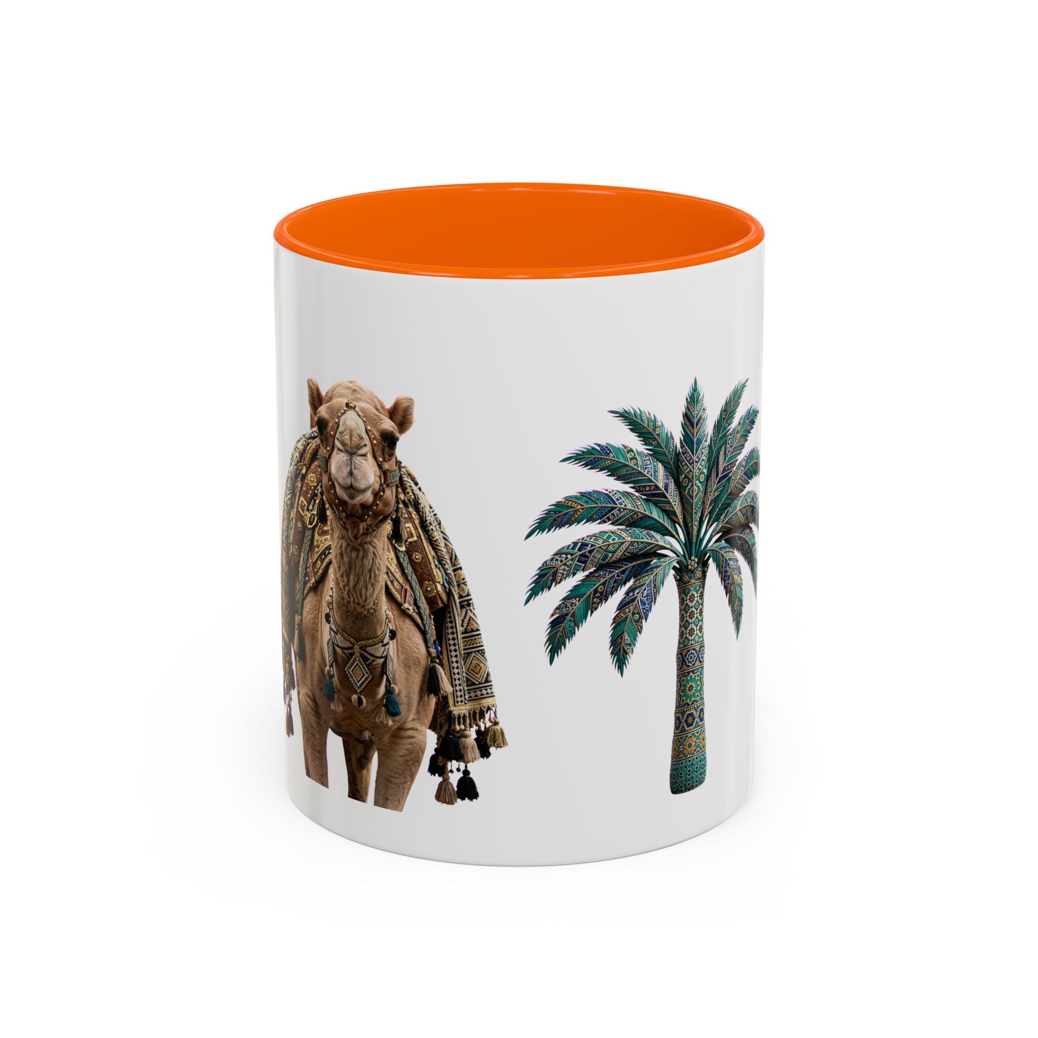 Boho Camel & Palm Accent Coffee Mug – 11/15oz Rustic Desert Travel Tea Cup