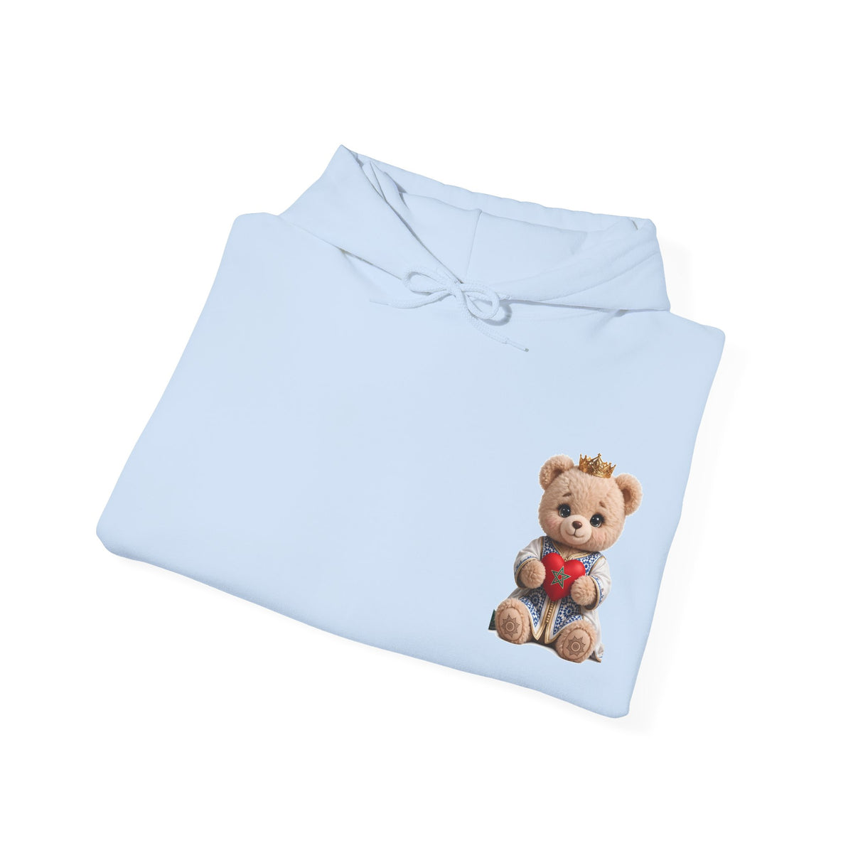 Teddy Bear Hoodie — Cute Crowned Bear Holding Heart Pullover - LUMÏA