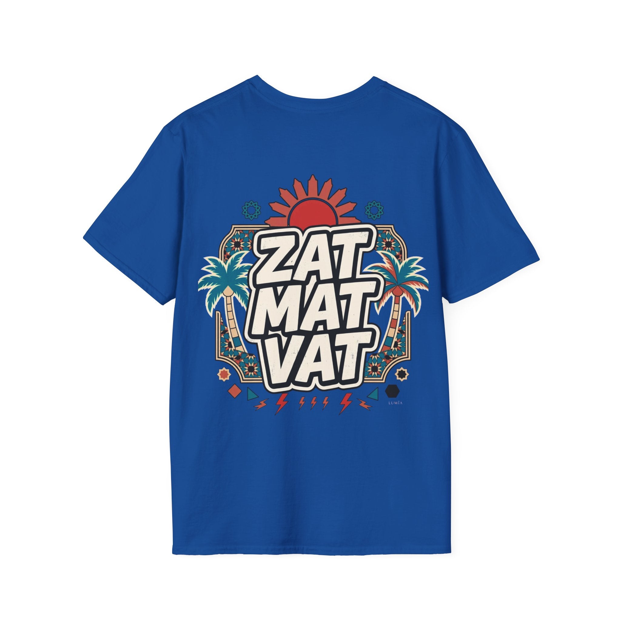 Zat Mat Vat Tropical Pop T-Shirt — Bright Hawaiian Graphic Tee - LUMÏA