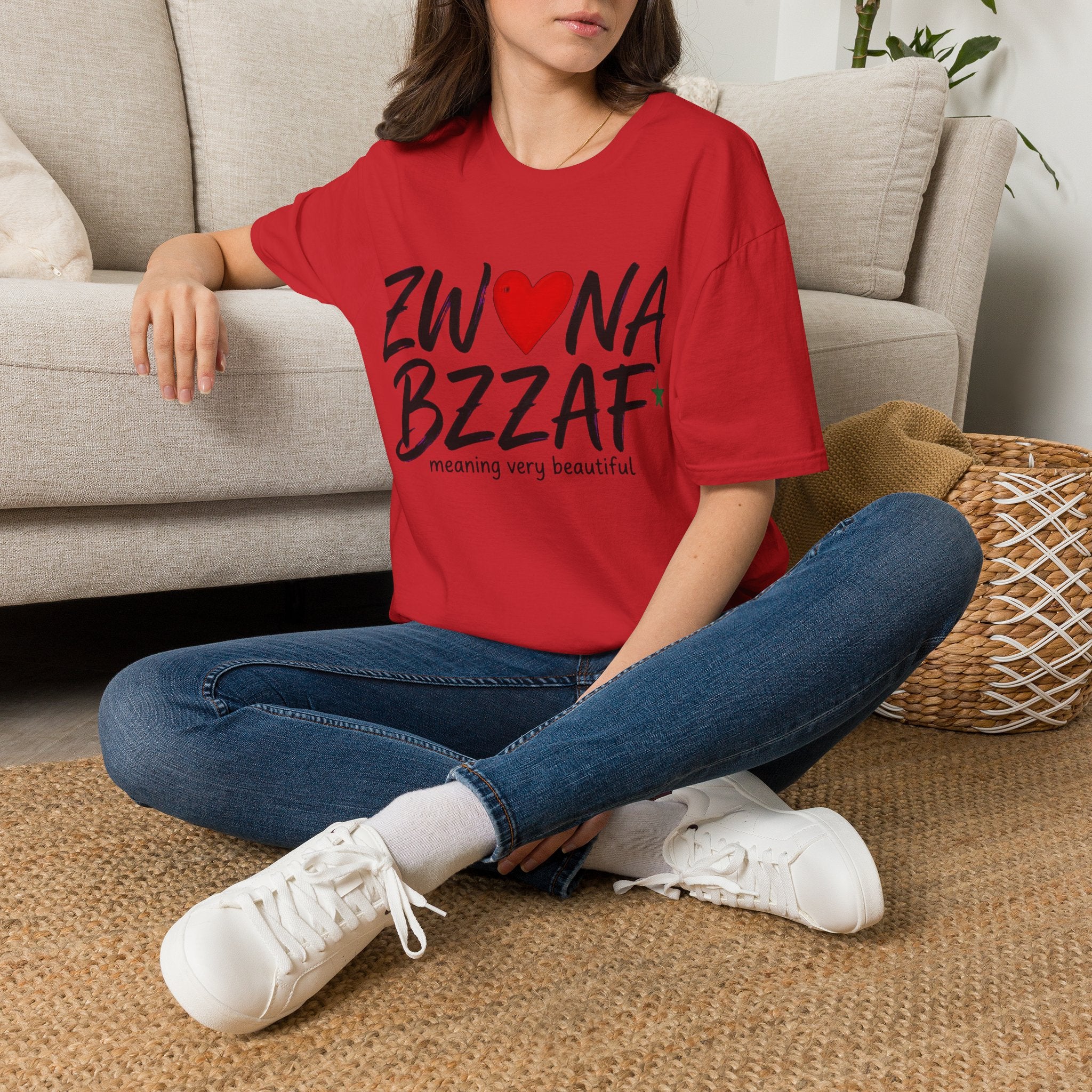 T-Shirt — Zwna Bzzaf Heart Logo Tee (Meaning: Very Beautiful)