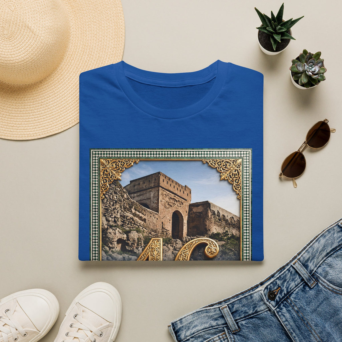 46 Meknès Ramparts T-Shirt — Moroccan Ancient Walls Graphic Tee - LUMÏA