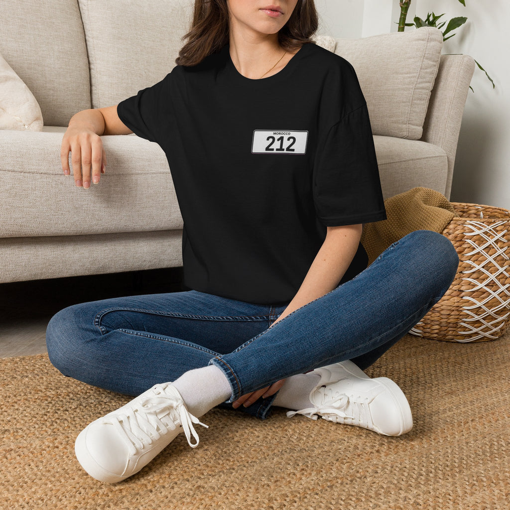 Morocco 212 License Plate T-Shirt — Minimal Vintage Auto Tee
