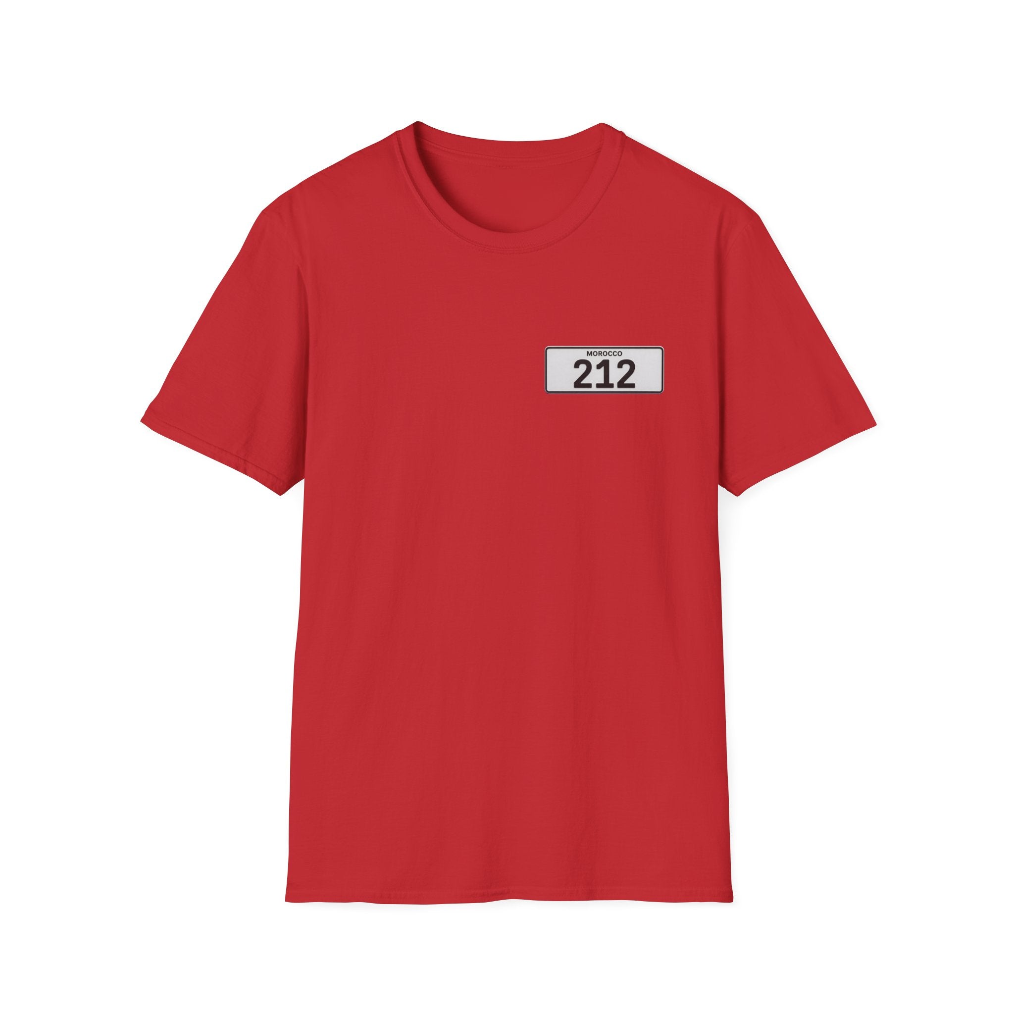 T-Shirt — Morocco 212 Minimal License Plate Design