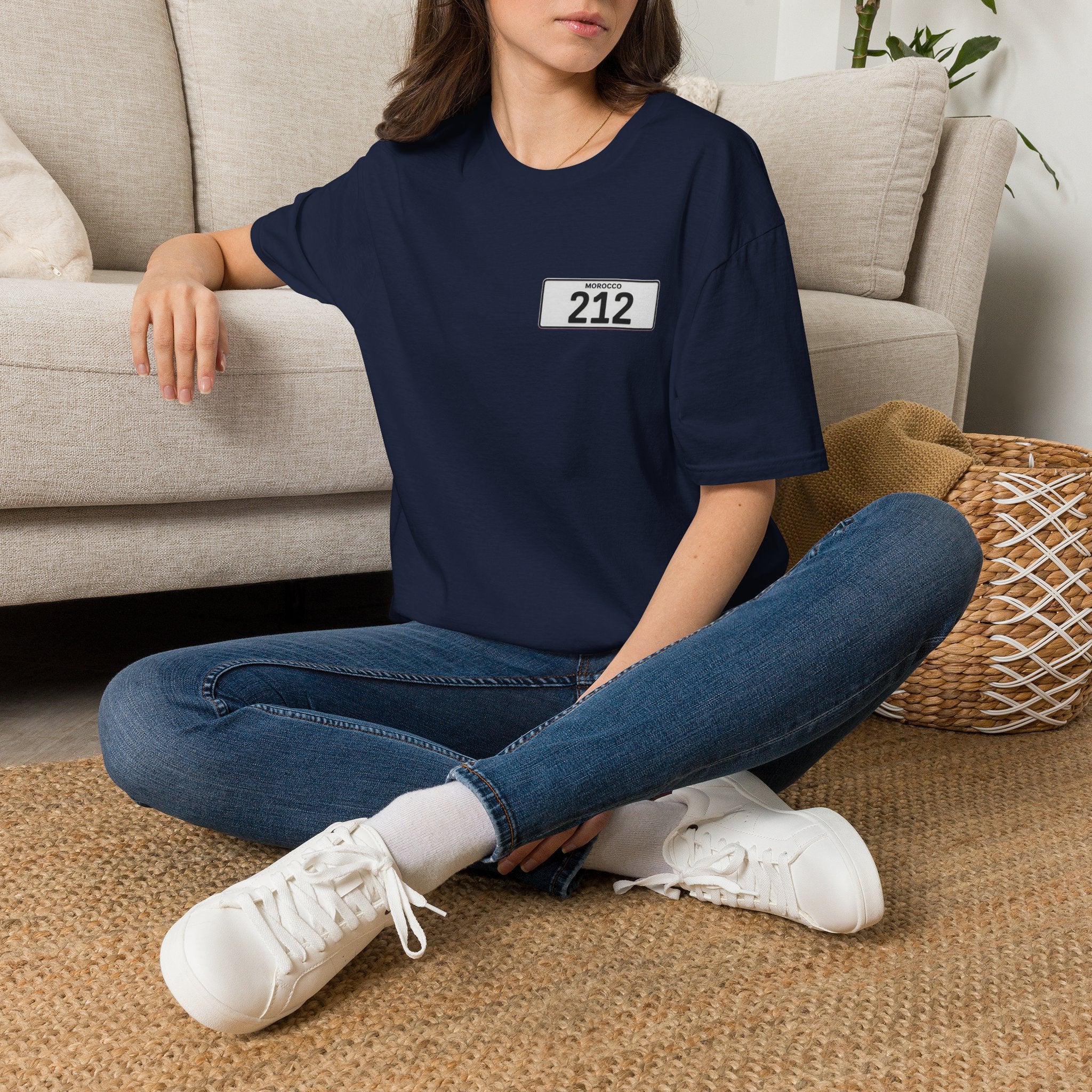 Morocco 212 License Plate T-Shirt — Minimal Vintage Auto Tee