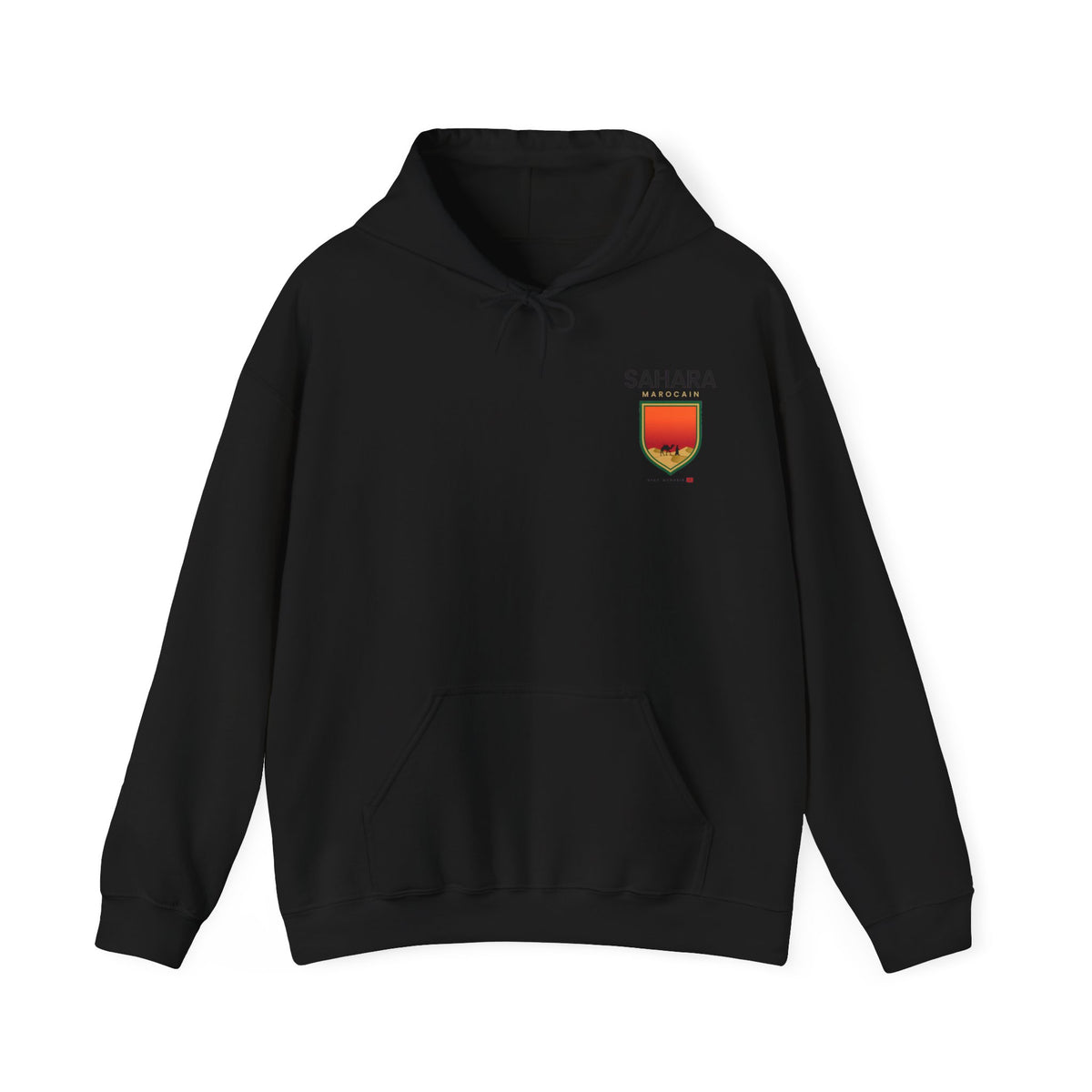 Sahara Marocain Hoodie — Desert Crest Graphic Pullover - LUMÏA