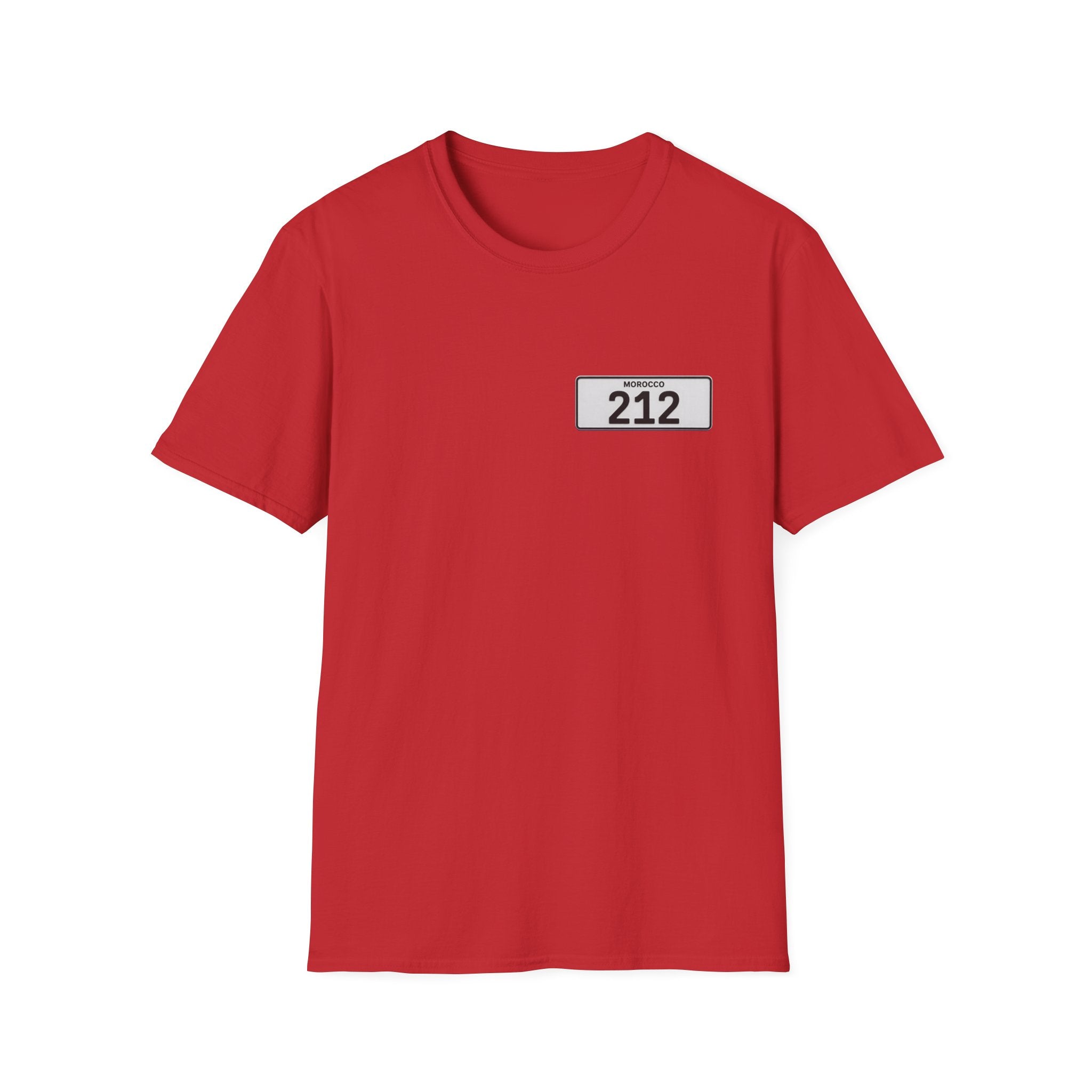 Morocco 212 License Plate T-Shirt — Minimal Vintage Auto Tee