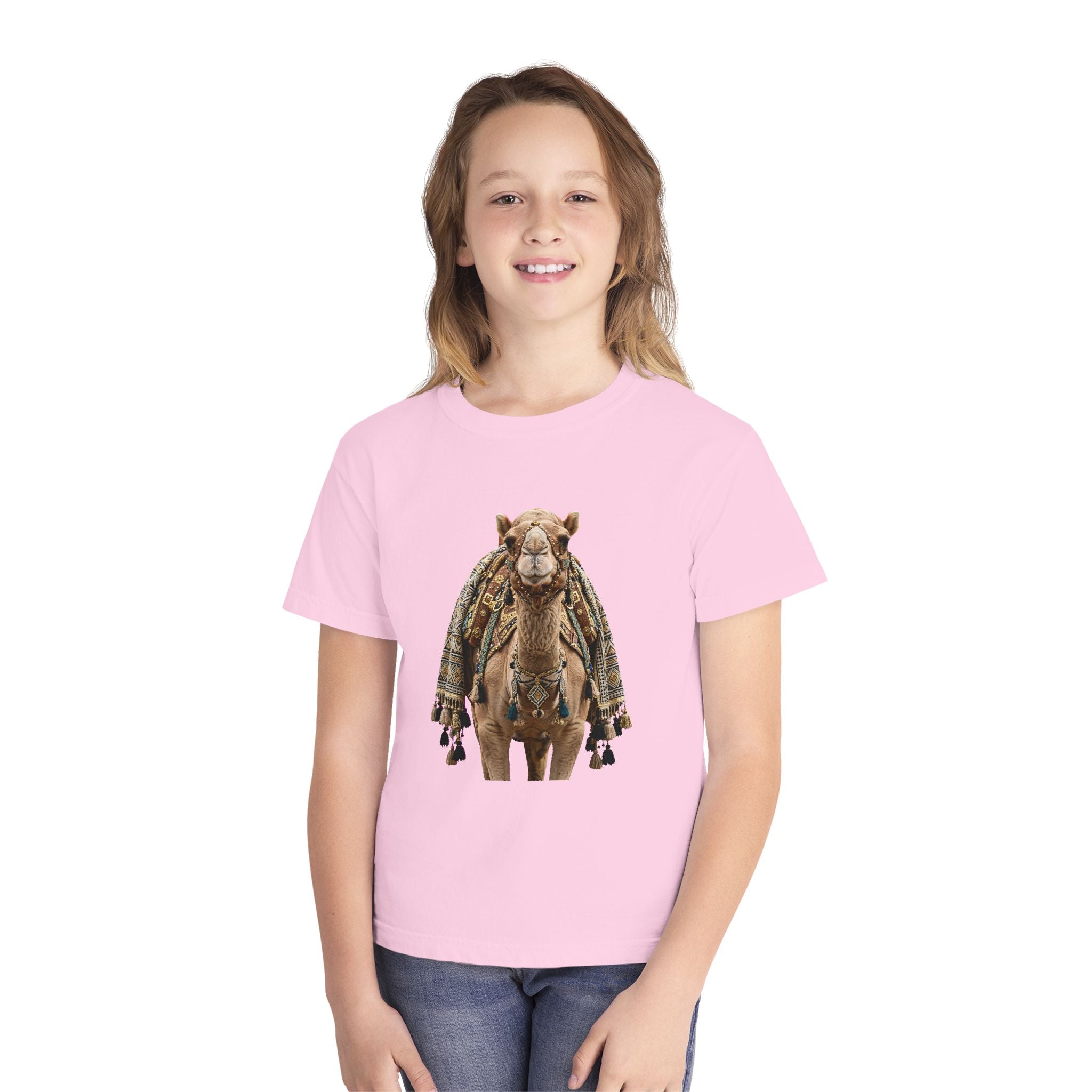 Youth Tee — Cute Camel Graphic Shirt (Boho Desert Vibe)