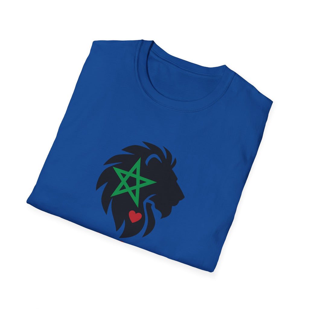 T-shirt Lion du Maroc – Étoile verte et cœur rouge - LUMÏA
