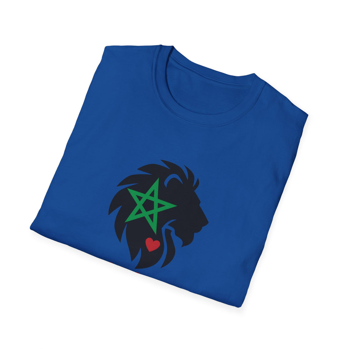 T-shirt Lion du Maroc – Étoile verte et cœur rouge - LUMÏA
