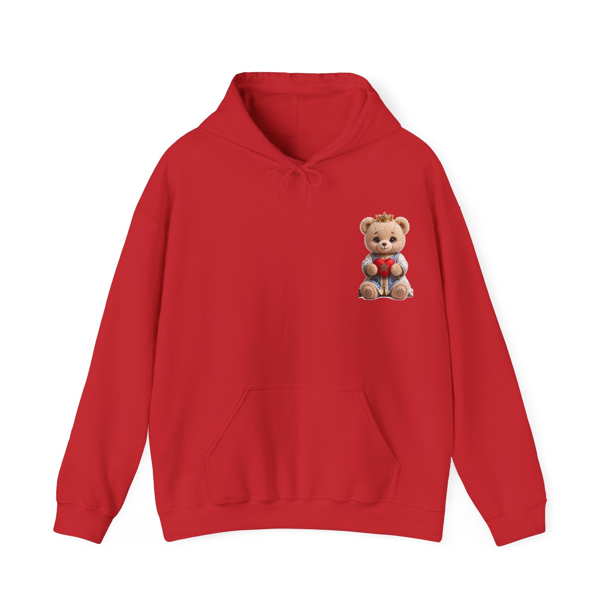 Teddy Bear Hoodie — Cute Crowned Bear Holding Heart Pullover - LUMÏA