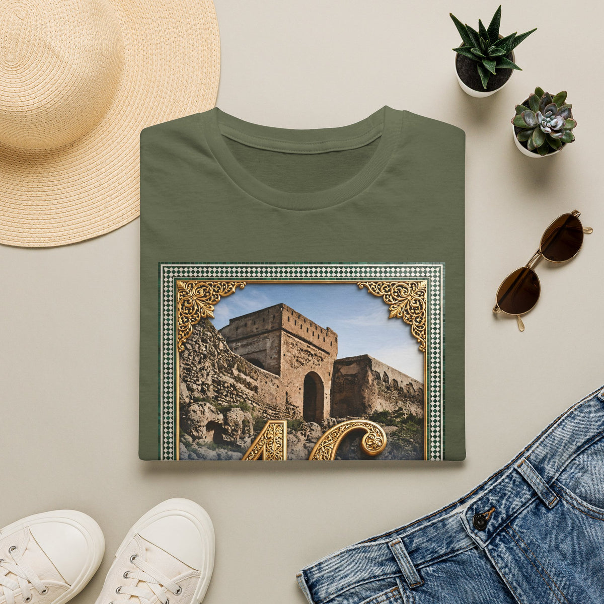 46 Meknès Ramparts T-Shirt — Moroccan Ancient Walls Graphic Tee - LUMÏA